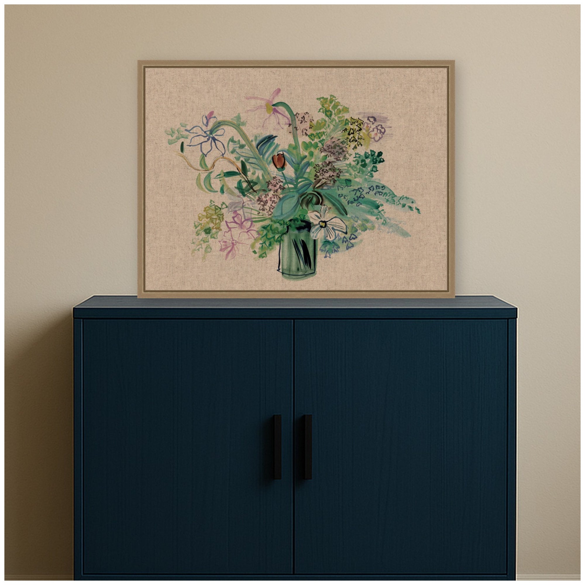 Framed Canvas 24x18 Sylvie Dark Gold 7