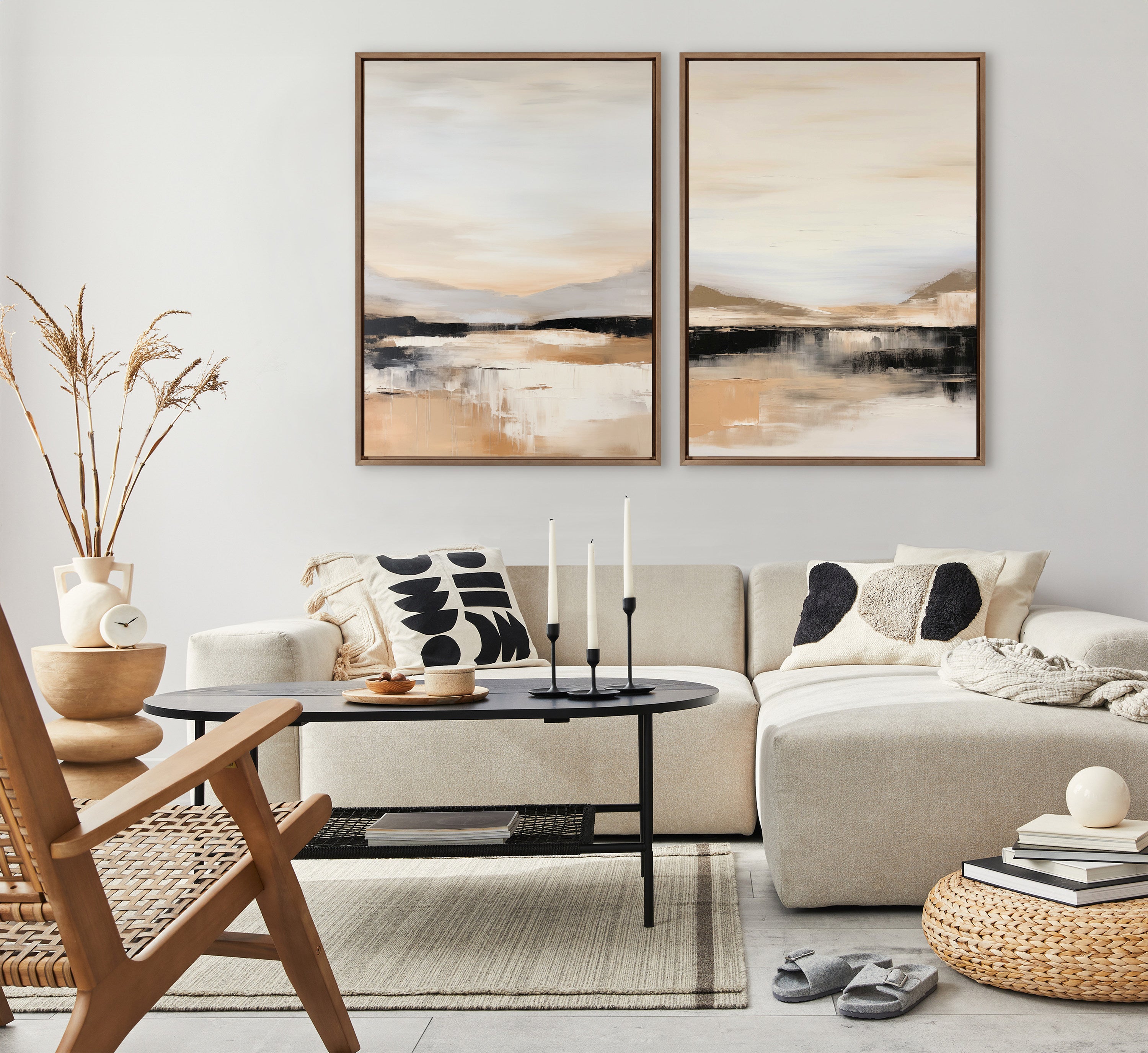 Framed Canvas Sylvie Dark Gold 31.5x41.5 6