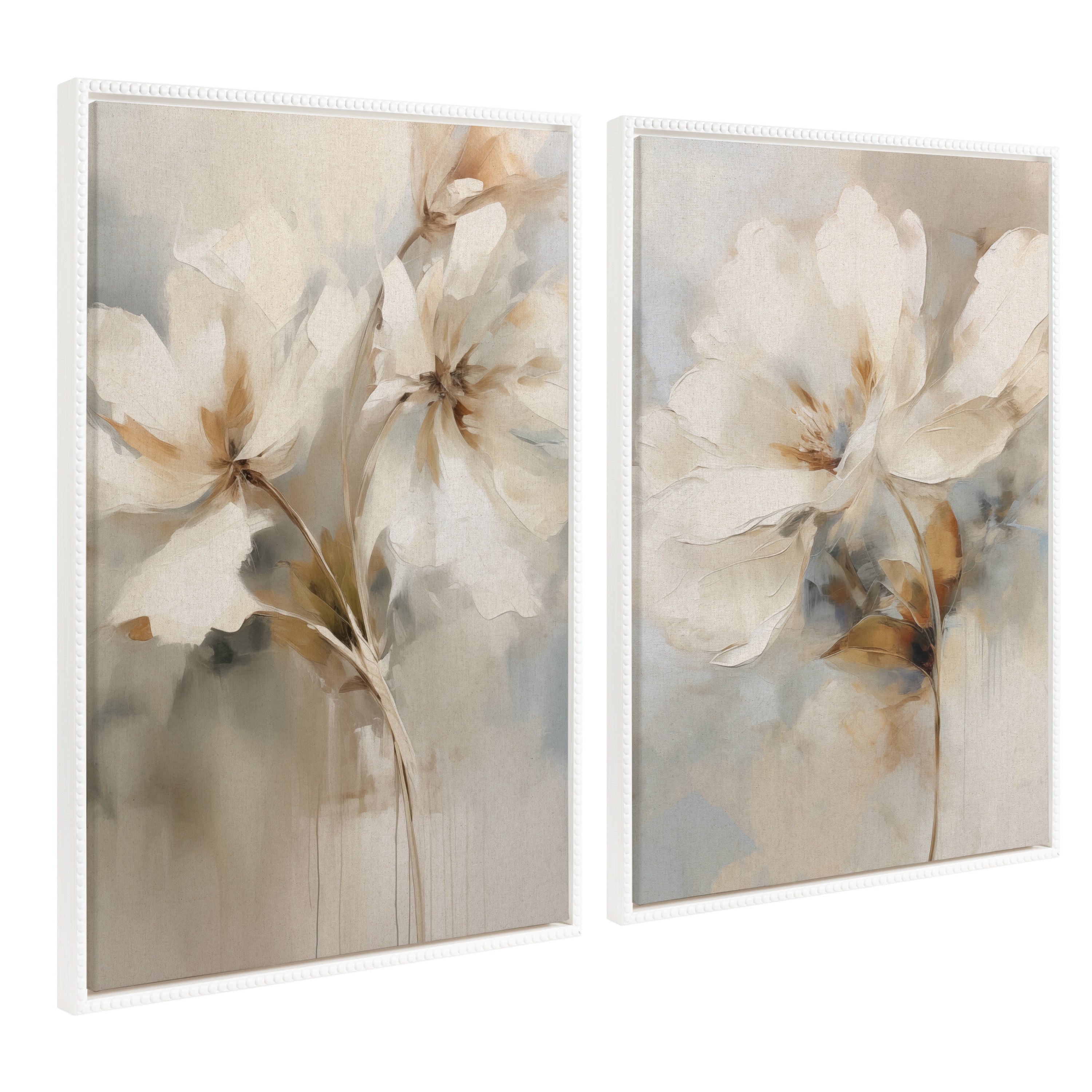 Art Set 2 Piece Set 23x33 Sylvie Beaded White 2