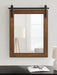 Rectangle Mirror Walnut Brown 24x30 6