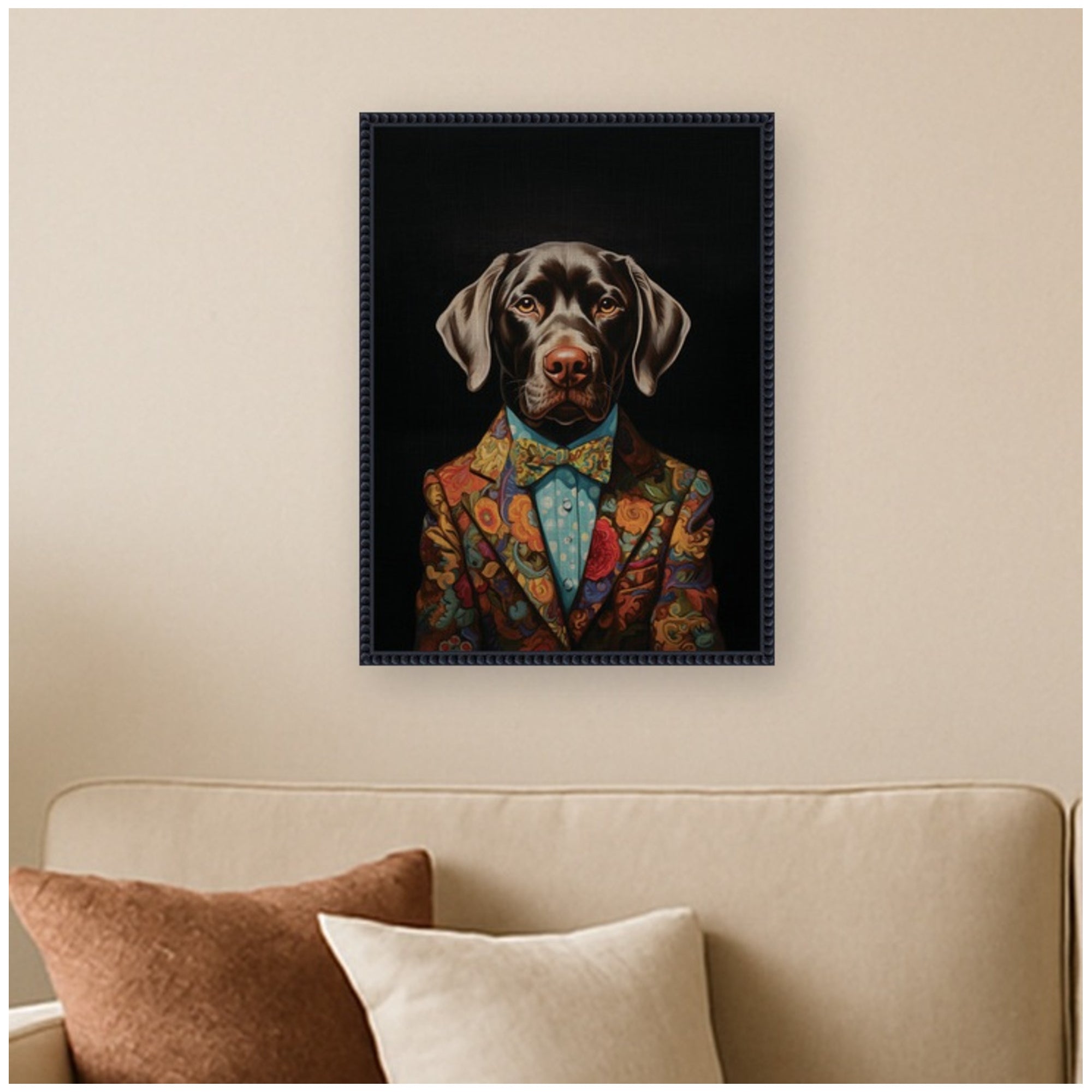 Framed Canvas 18x24 Sylvie Beaded Black 5
