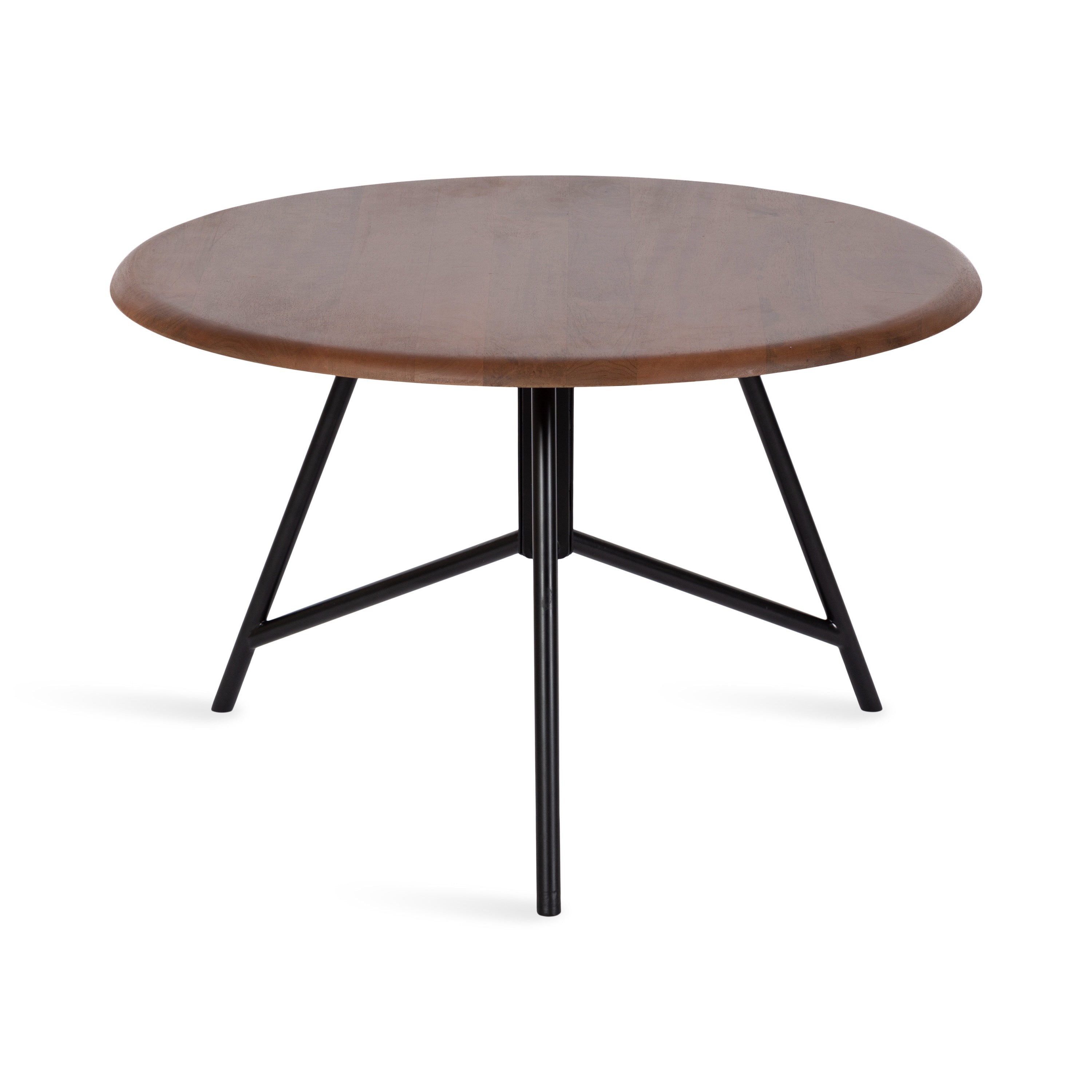 Coffee Table Walnut Brown Black 28x28x18 4