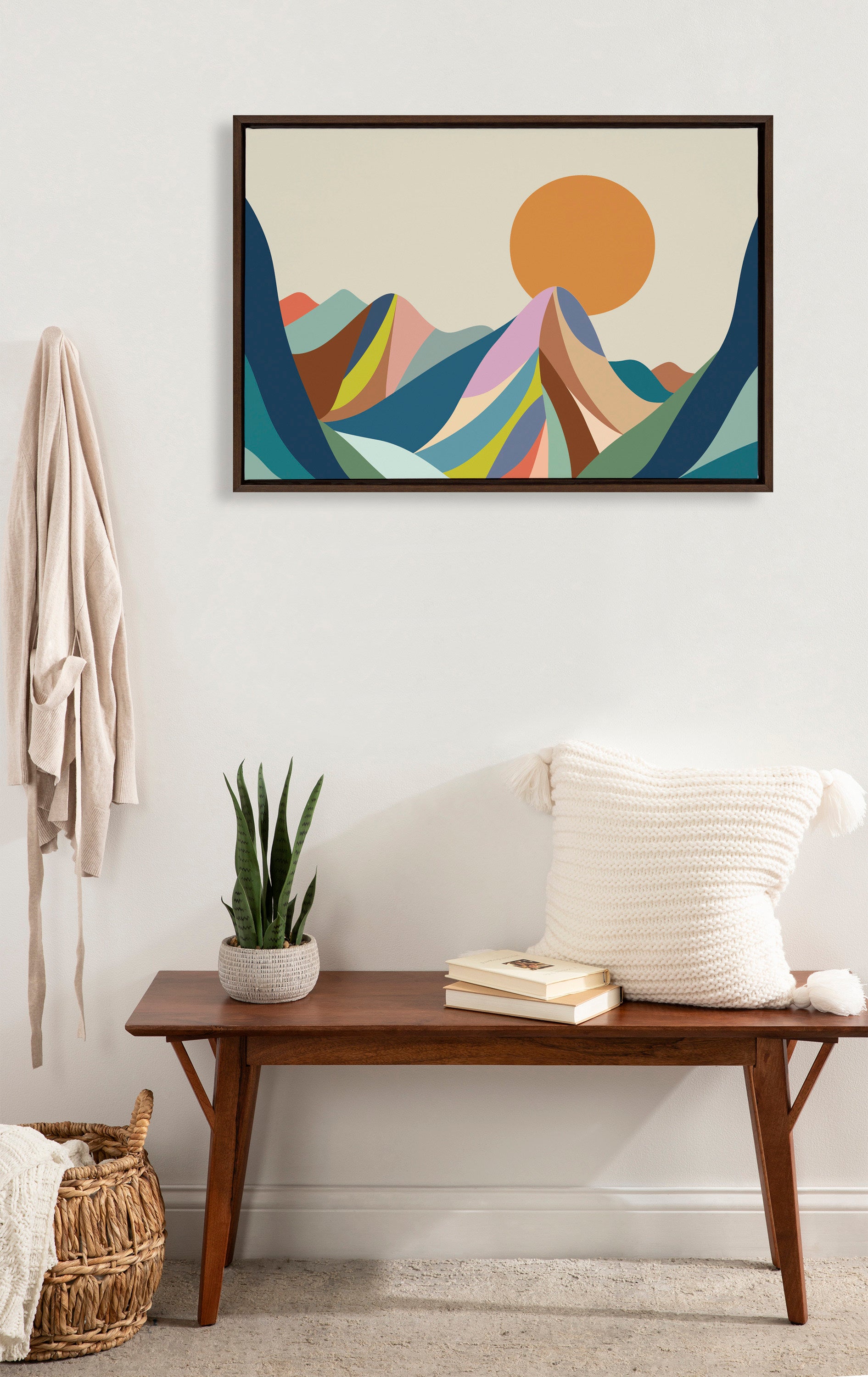 Sylvie Mountains Crop Framed Canvas by Rachel Lee of My Dream Wall