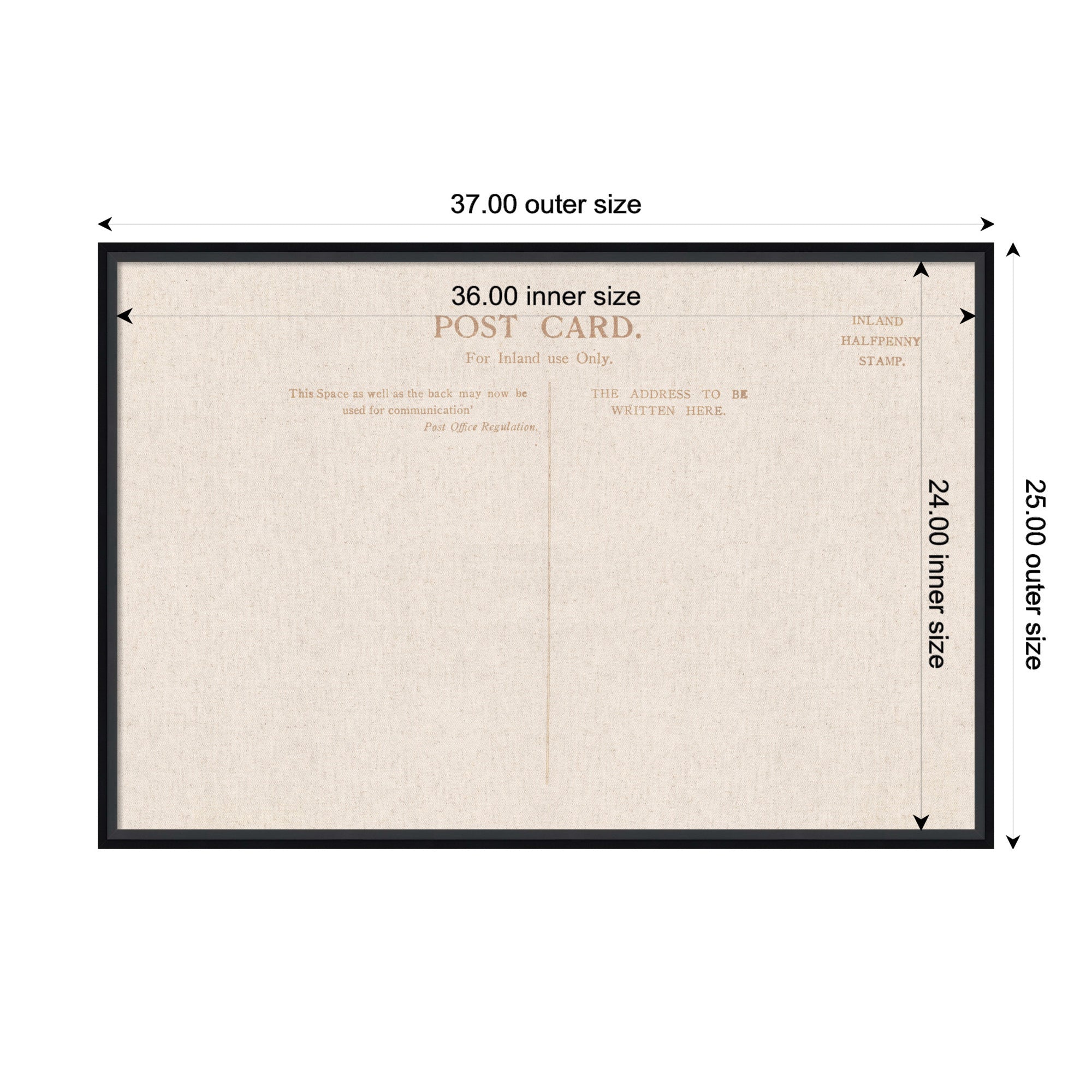 Pinboard Lucie Black 37x25 2