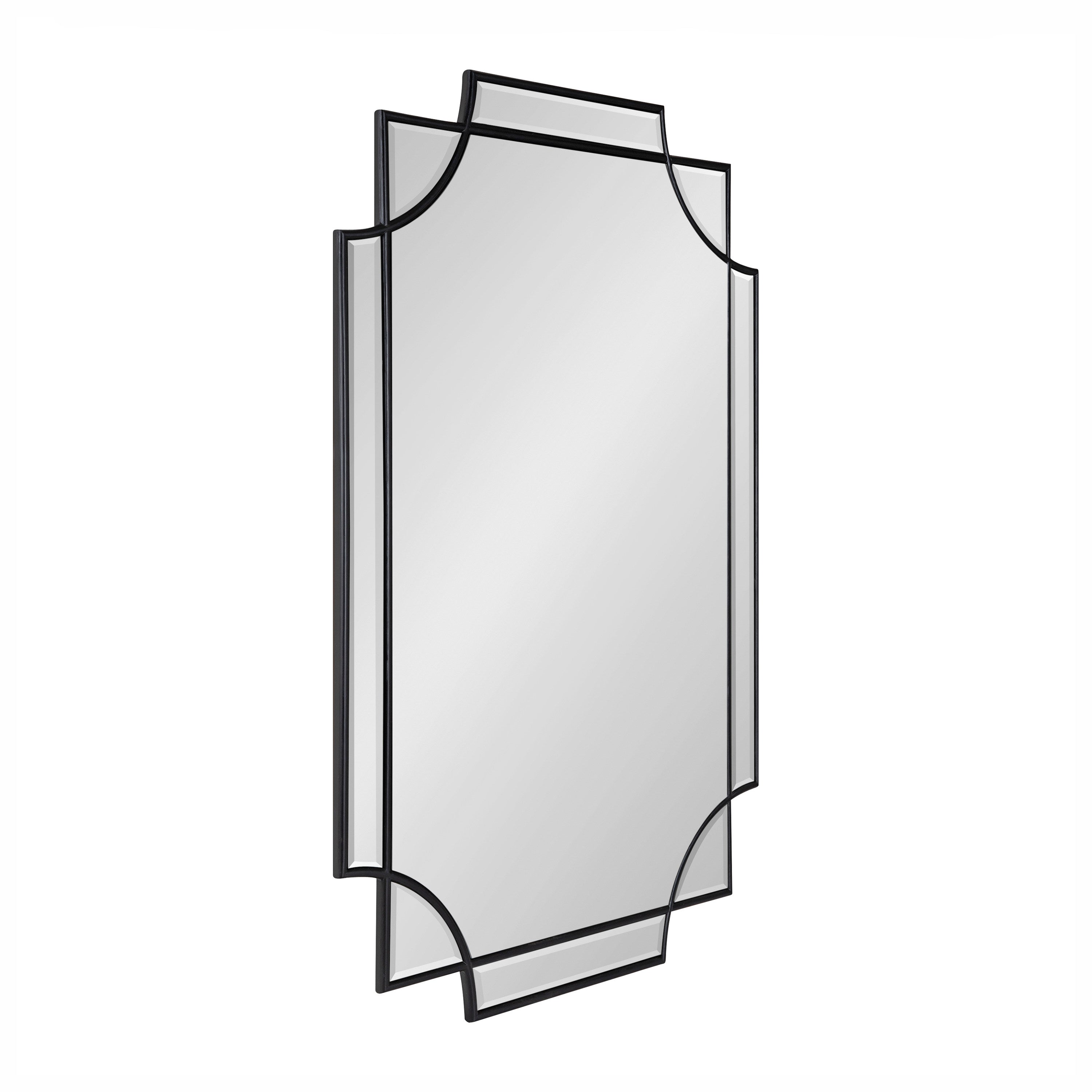 Scallop Mirror 24x36 Black 1