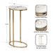 C Table White Gold 14x9x28 2
