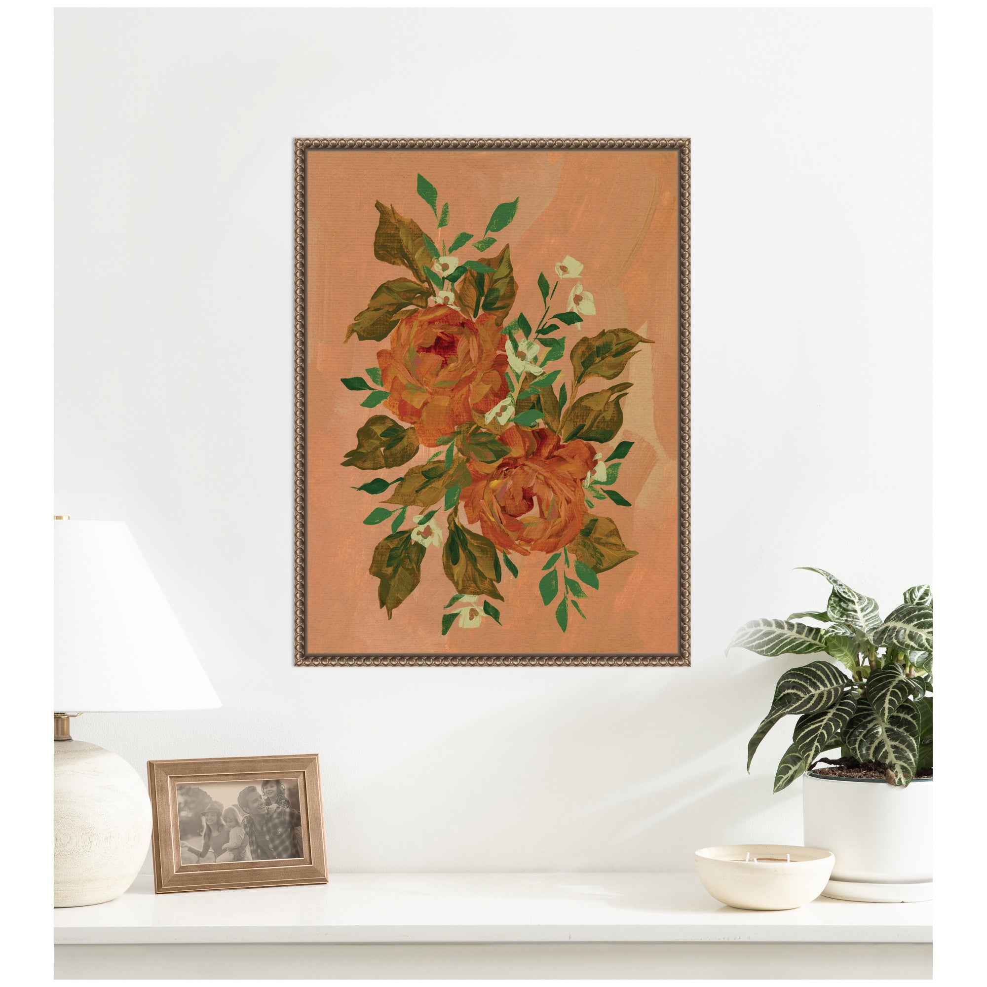 Framed Canvas 18x24 Sylvie Beaded Dark Gold 6
