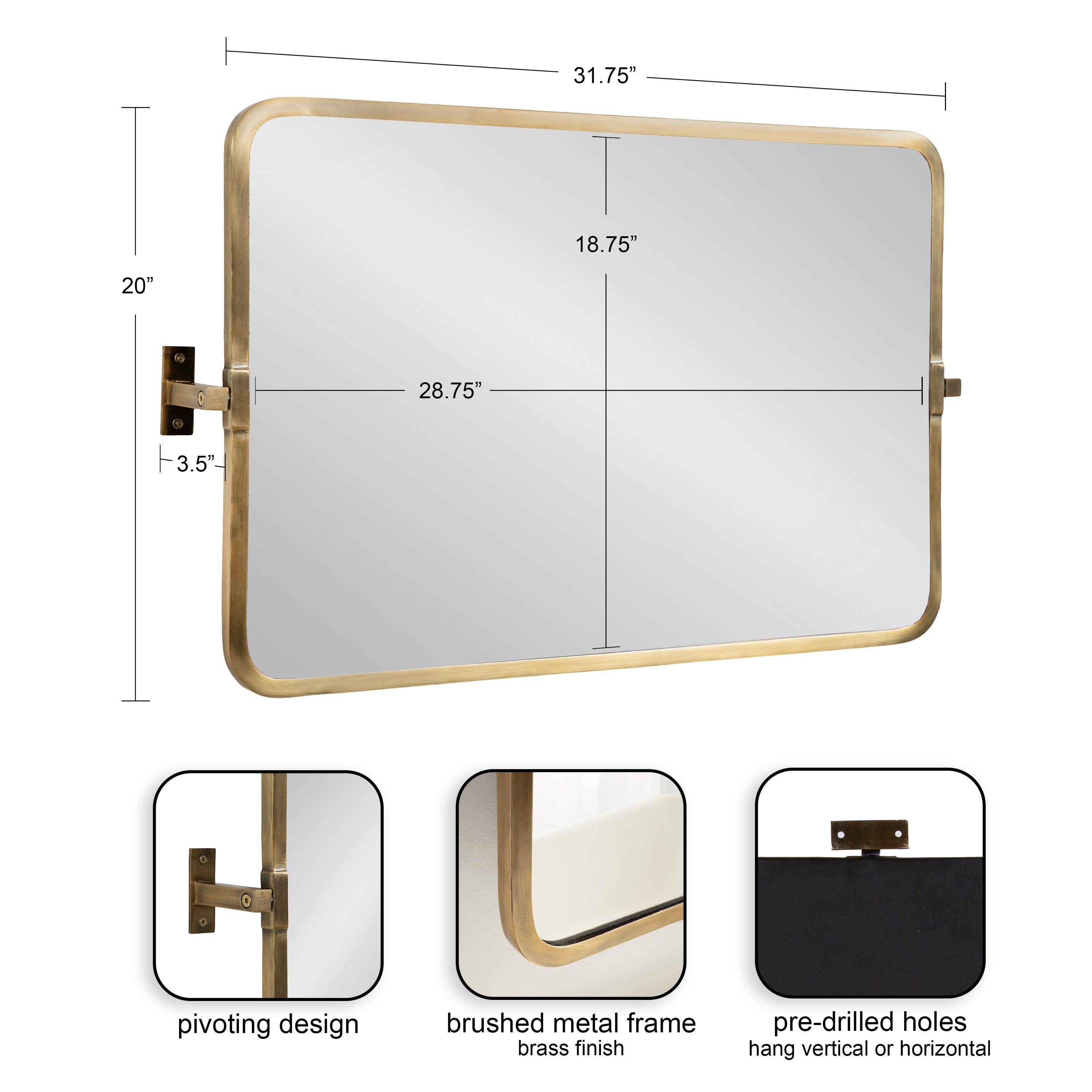 Elijah Pivot Wall Mirror