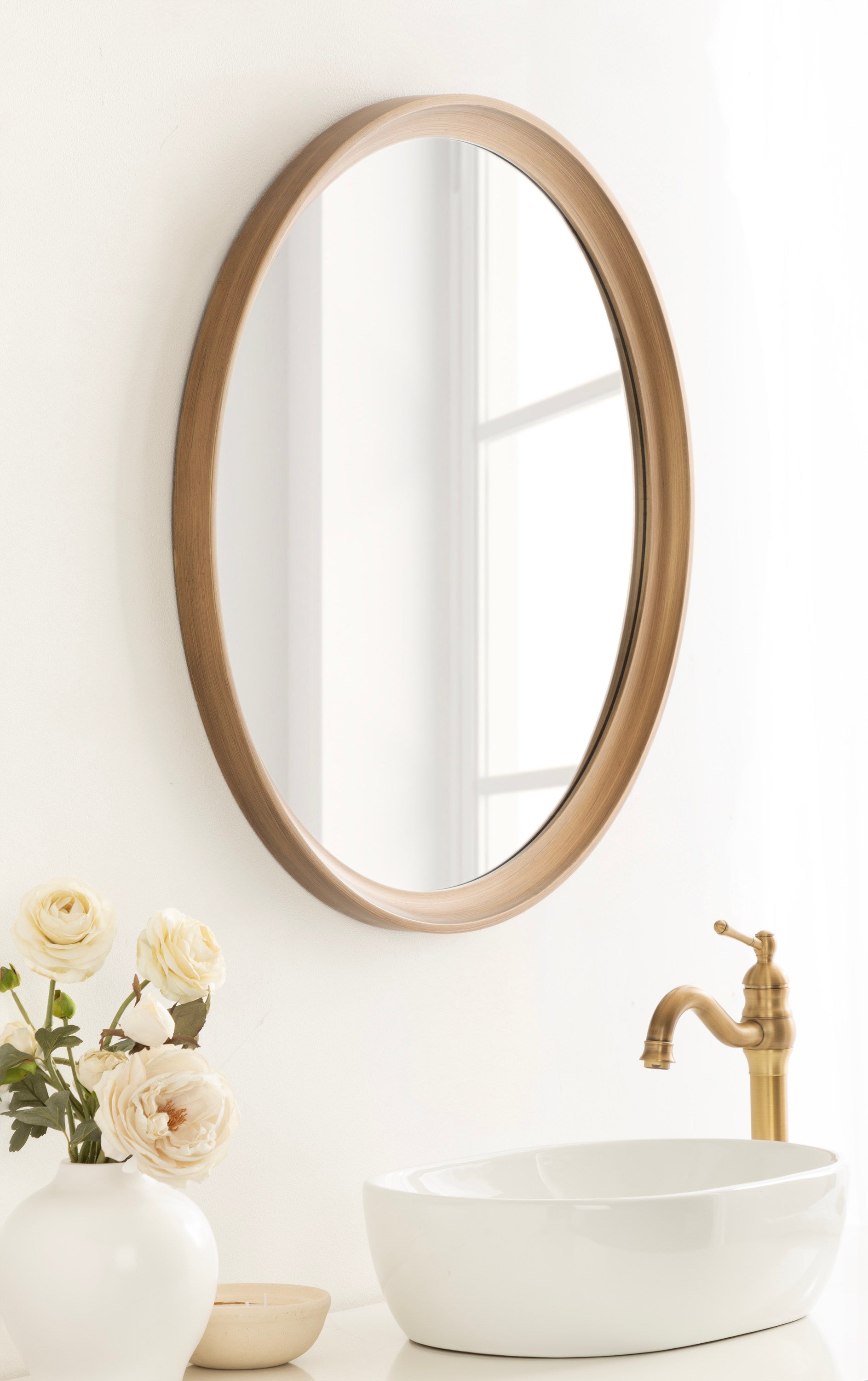 Round Mirror Gold 30" Diameter 6