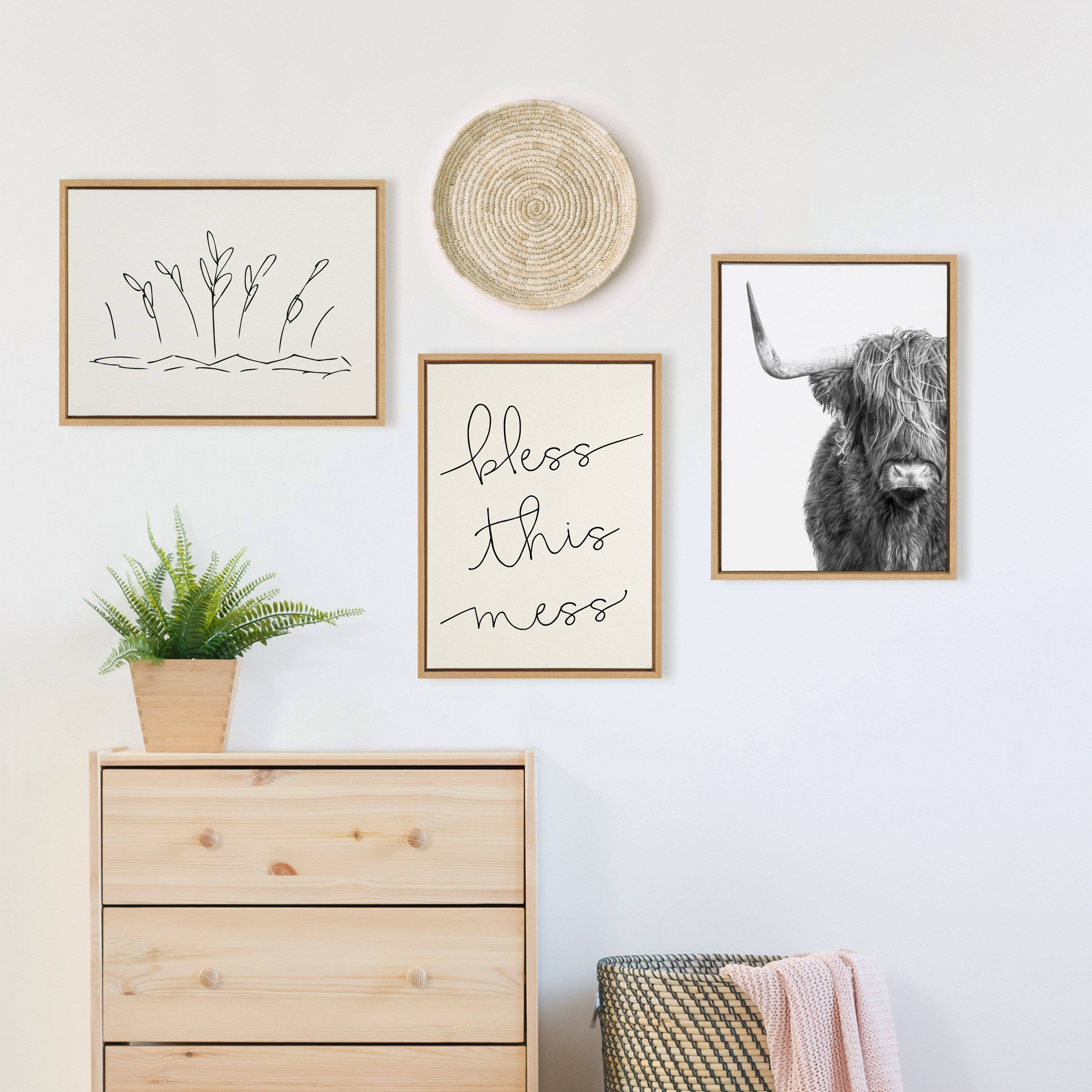 Framed Canvas Sylvie Natural 18x24 6