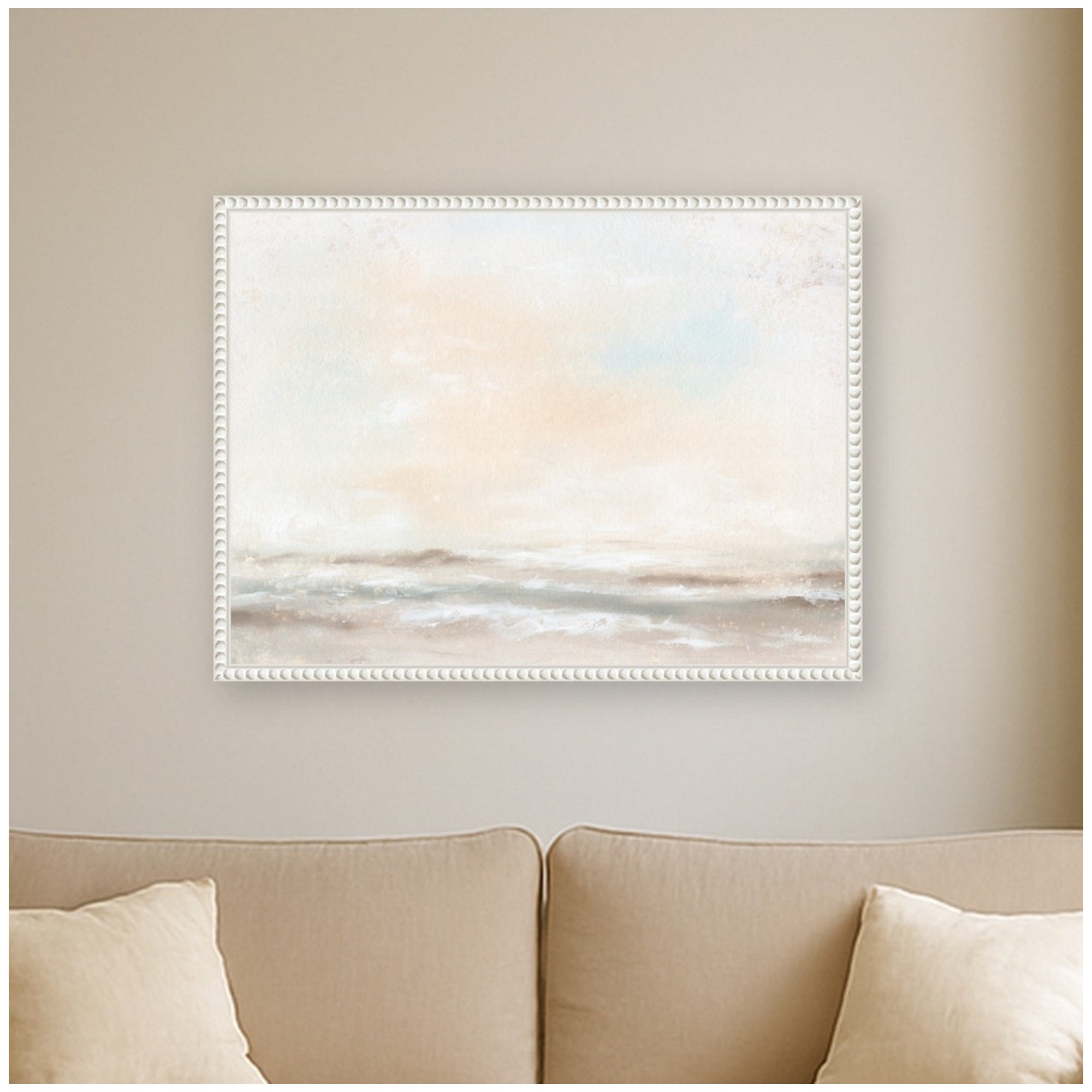 Framed Canvas 24x18 Sylvie Beaded White 6