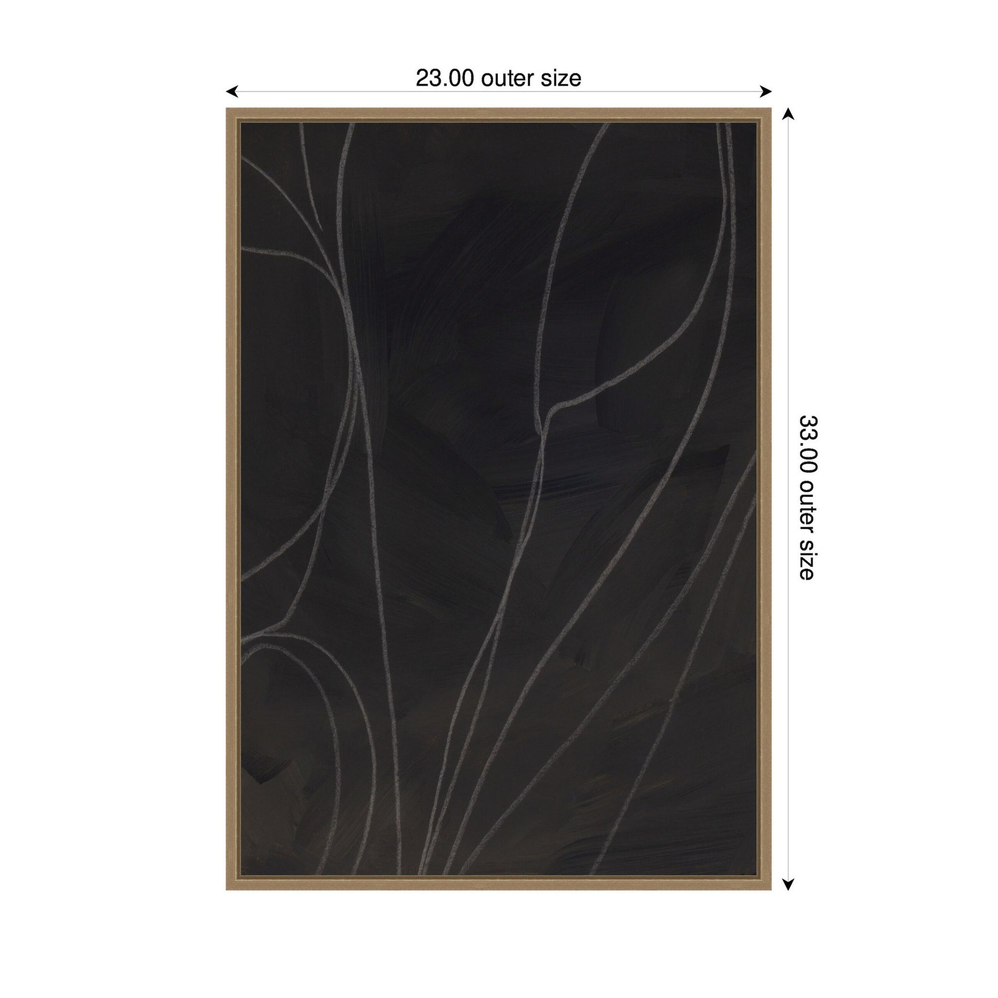 Framed Canvas Sylvie Dark Gold 23x33 2