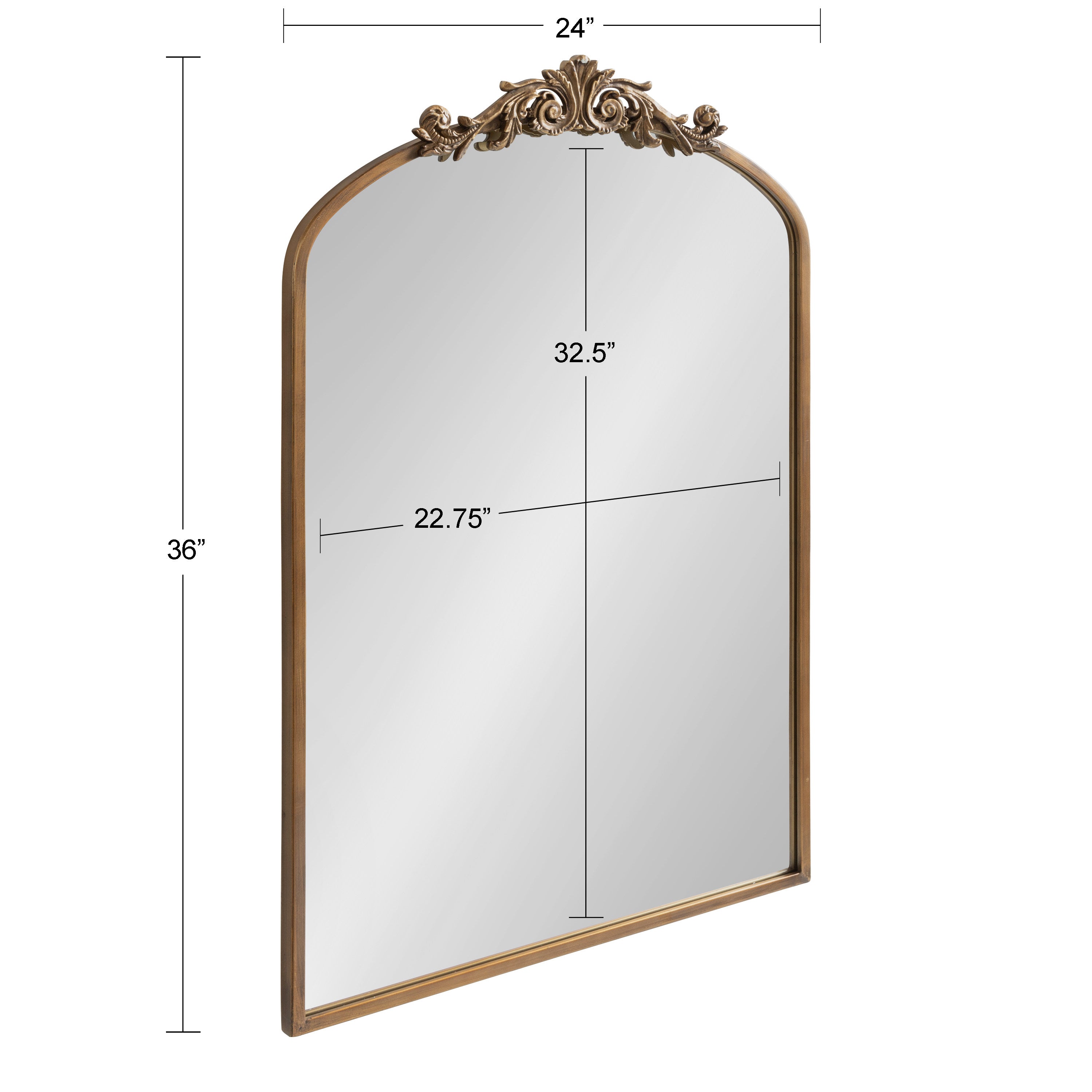 Arch Mirror 24x36 Gold 5