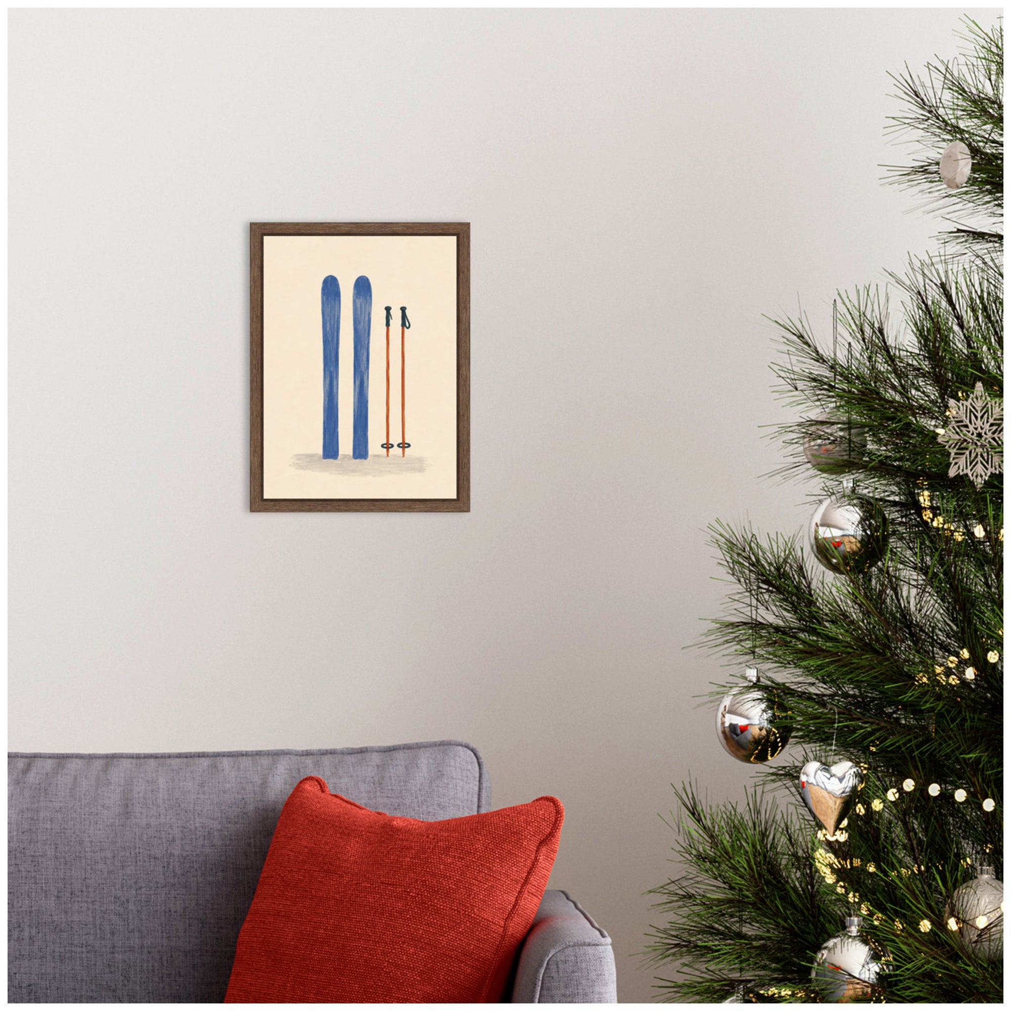 Framed Canvas Sylvie Walnut 10x13 5