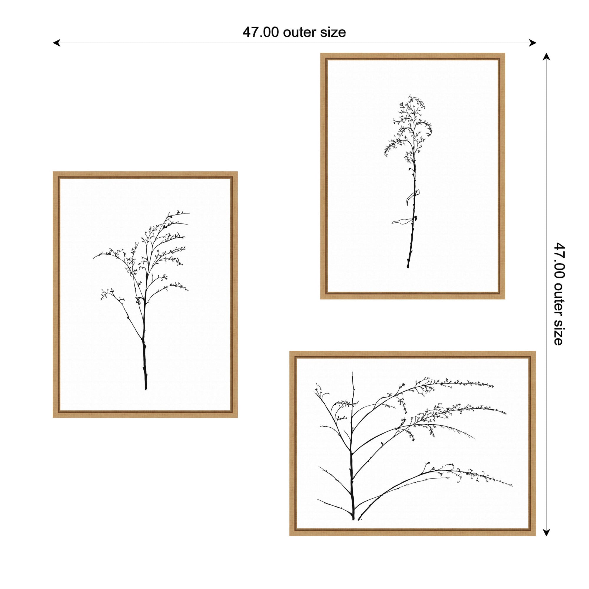 Art Set 3 Piece Set 18x24 Sylvie Natural 2