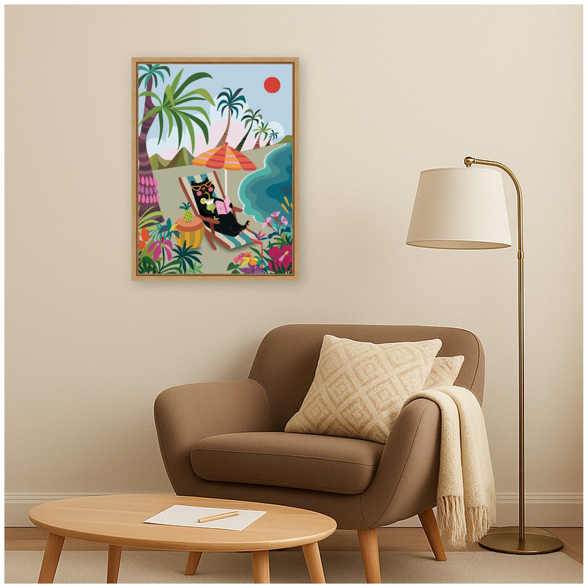 Framed Canvas 18x24 Sylvie Natural 6