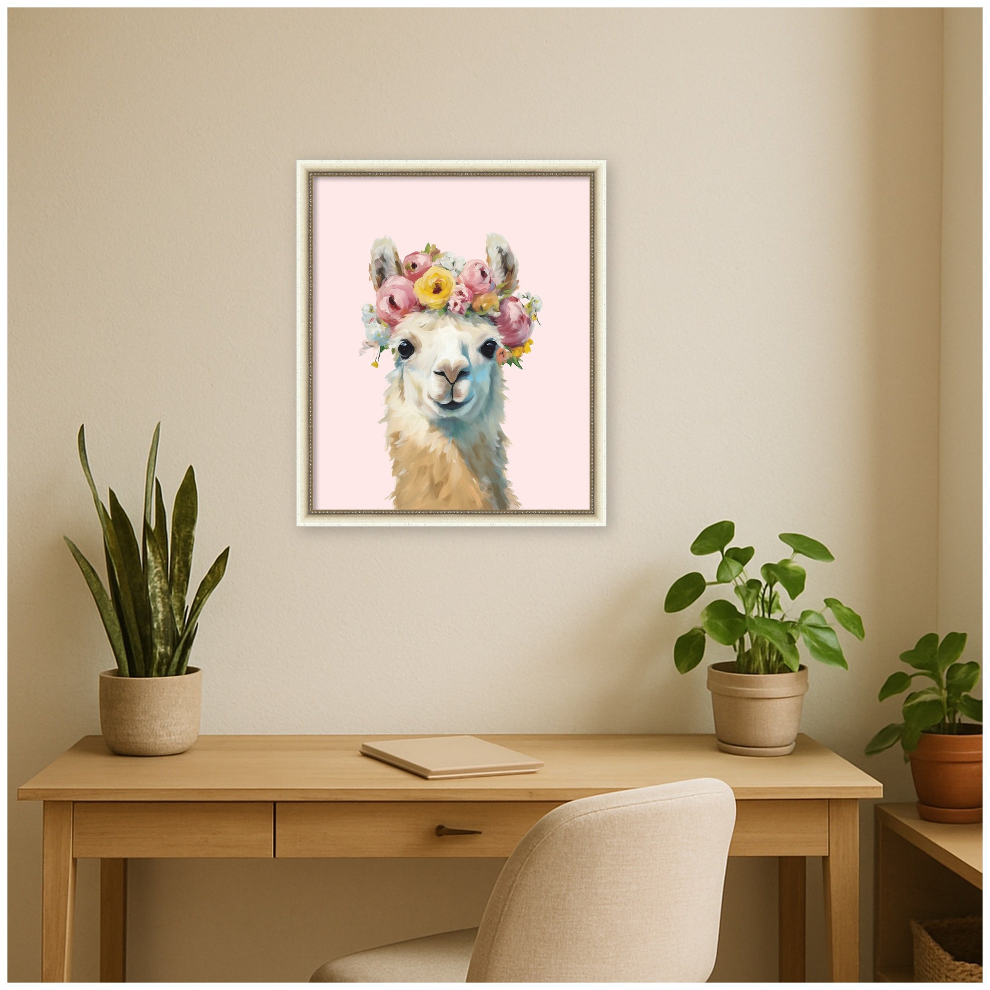 Mounted Canvas 22x26 Belmont Distress White 6