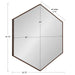 Hexagon Mirror Walnut Brown 30x30 5
