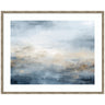 Framed Art Tonal Abstract Oceanic Nautical Serenity Blue Horizontal by The Creative Bunch Studio