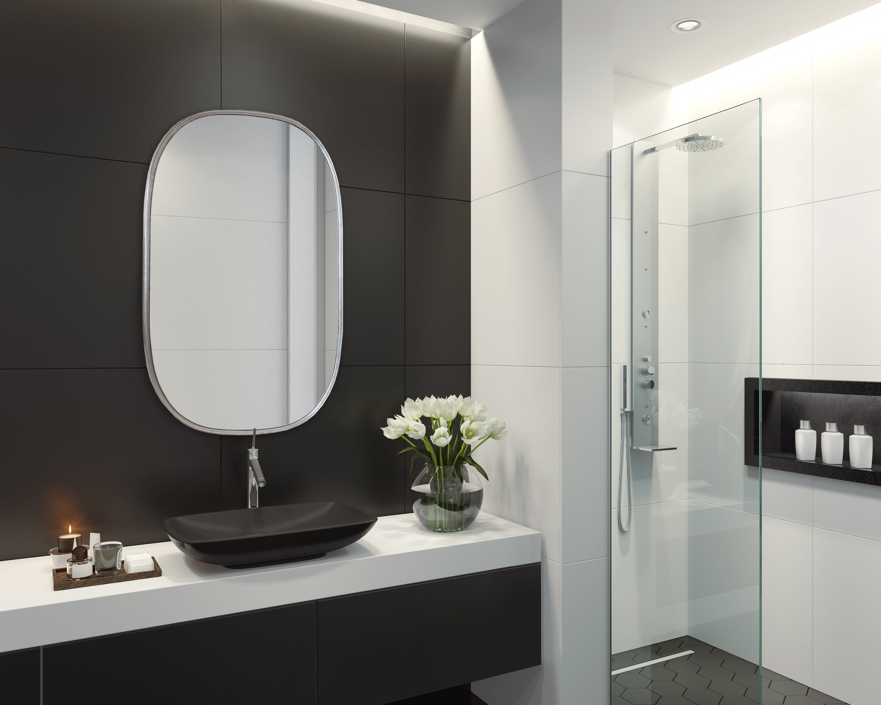 Capsule Mirror Silver 24x36 6
