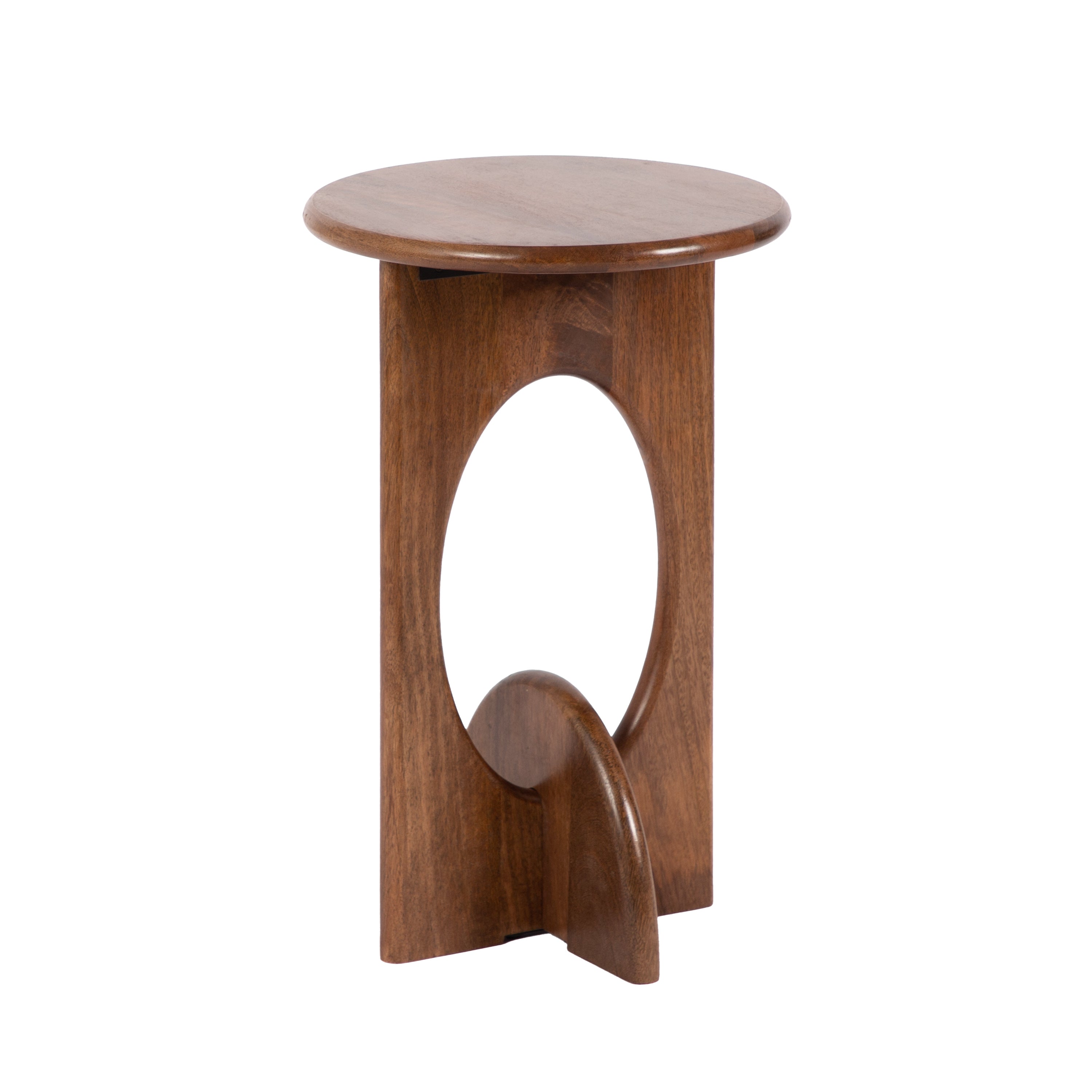 Side Table 14x14x22 Walnut Brown 1