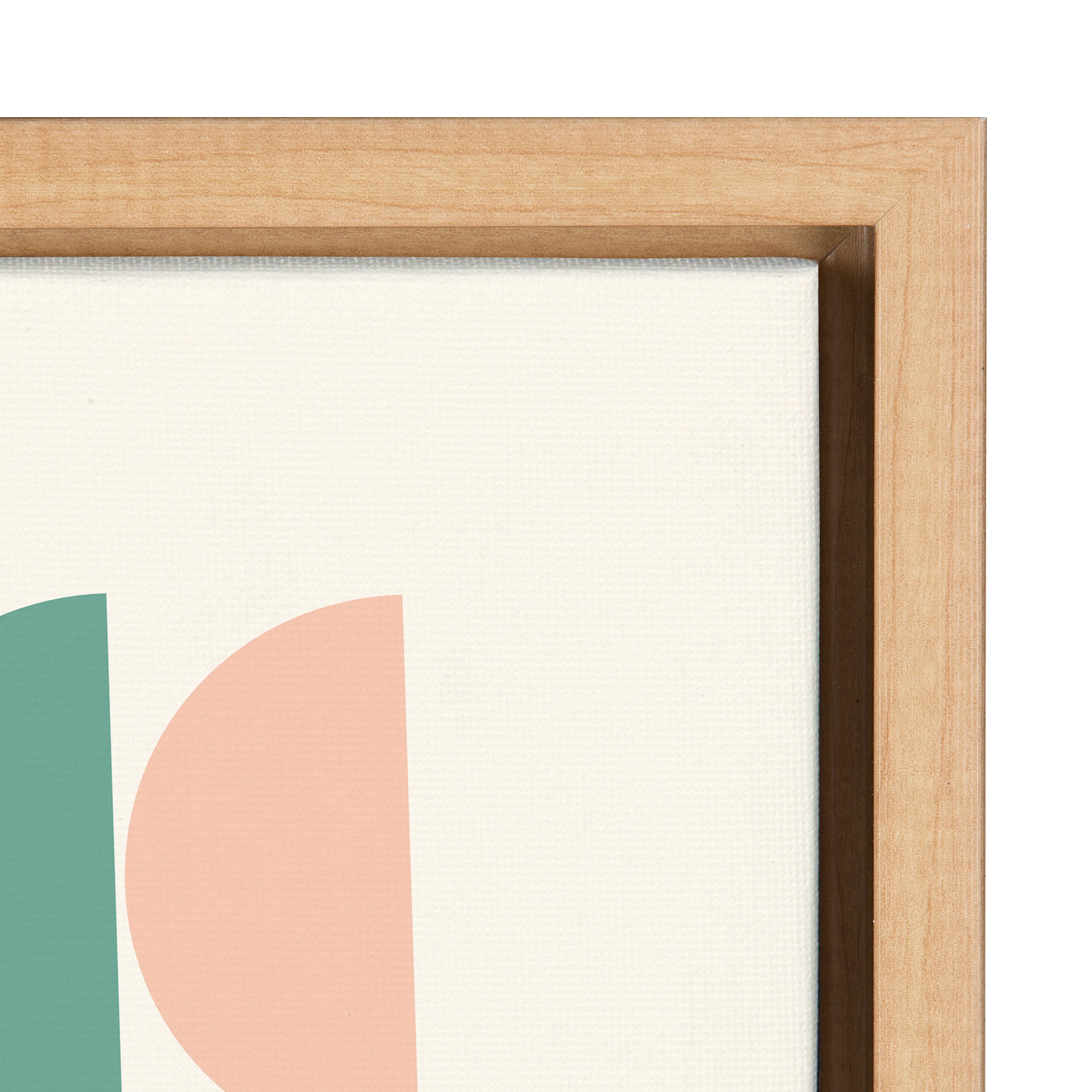 Sylvie Simple Shapes in Soft Colors Framed Canvas by Apricot and Birch