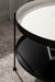 Coffee Table 26" Diameter White Black 7