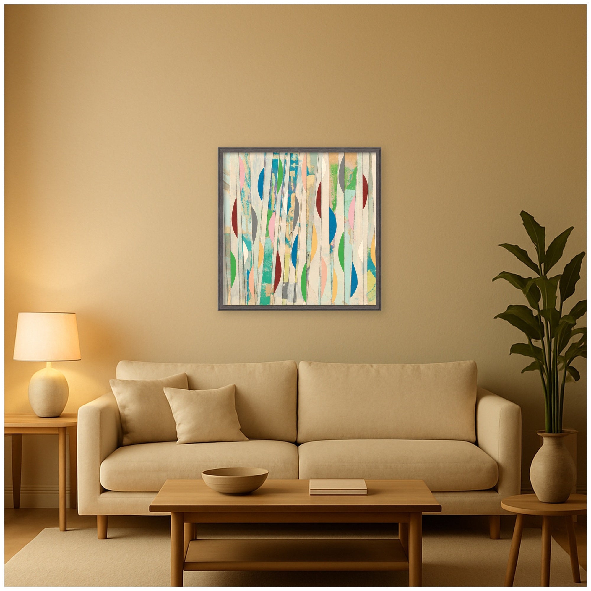 Geometric Abstract 2 FC by Felicia Dadak Framed Mounted Canvas Wall Art Print
