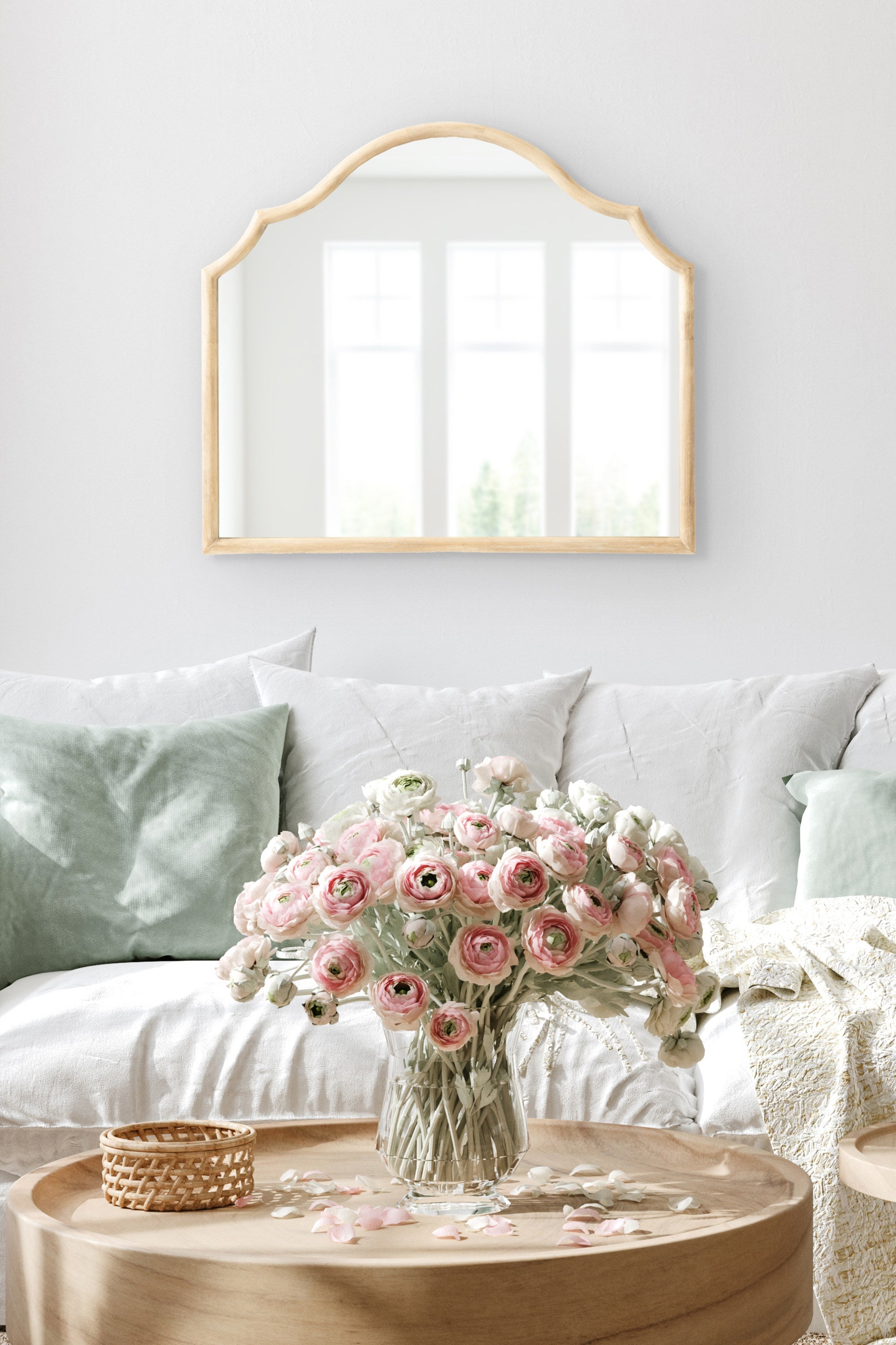 Arch Mirror Natural Beige 32x28 7