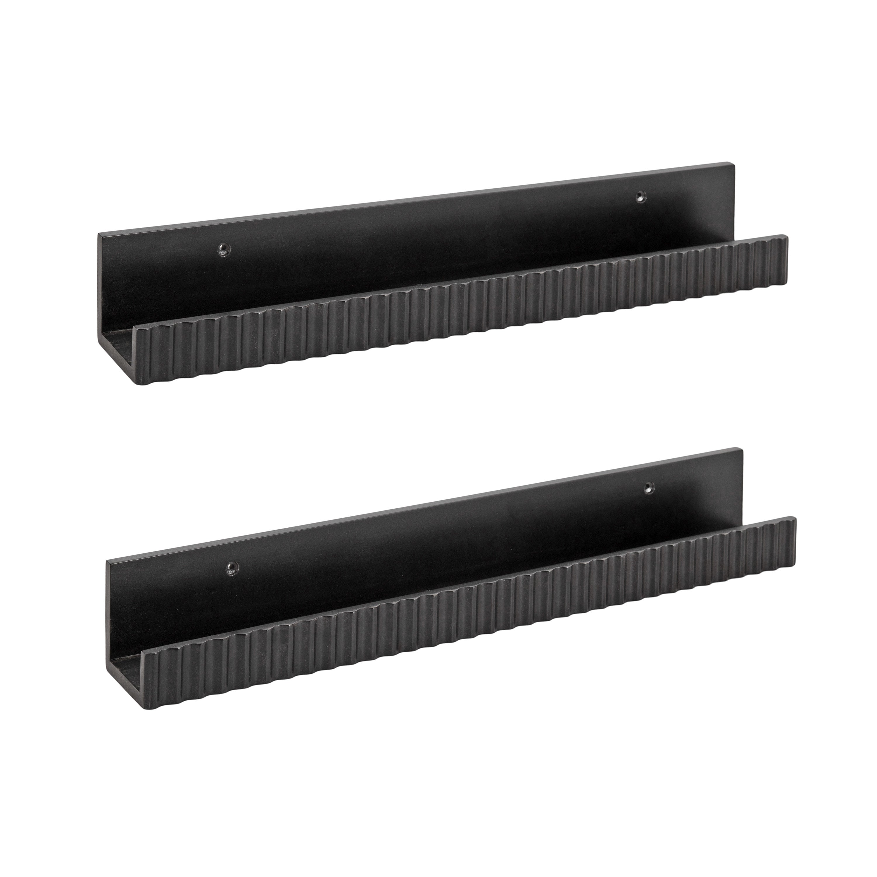 Floating Shelf Black 2 Piece 24 Inch 1