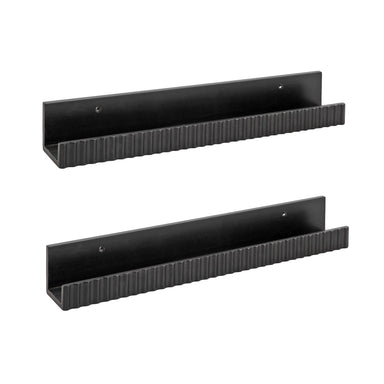 Floating Shelf Black 2 Piece 24 Inch 1