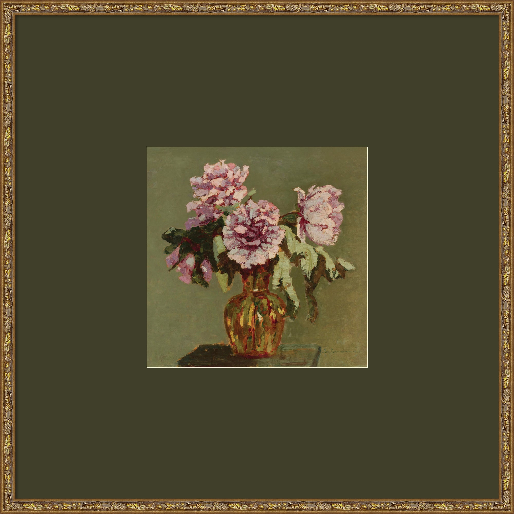 Framed Art 25x25 Belvedere Bronze 1