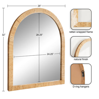 Arch Mirror 28x32 Natural 2