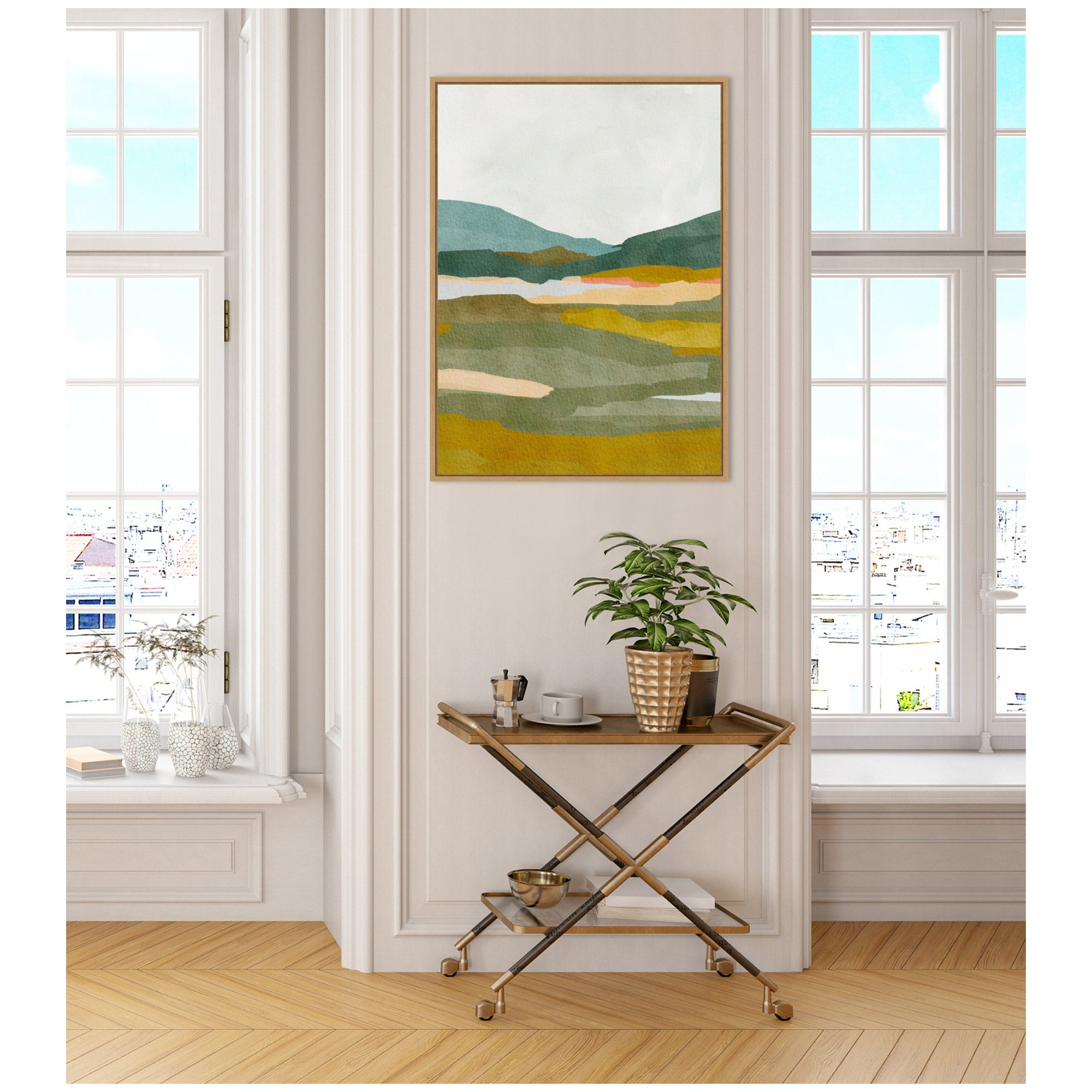 Sylvie Vibrant Abstract Framed Canvas by Nikita Jariwala