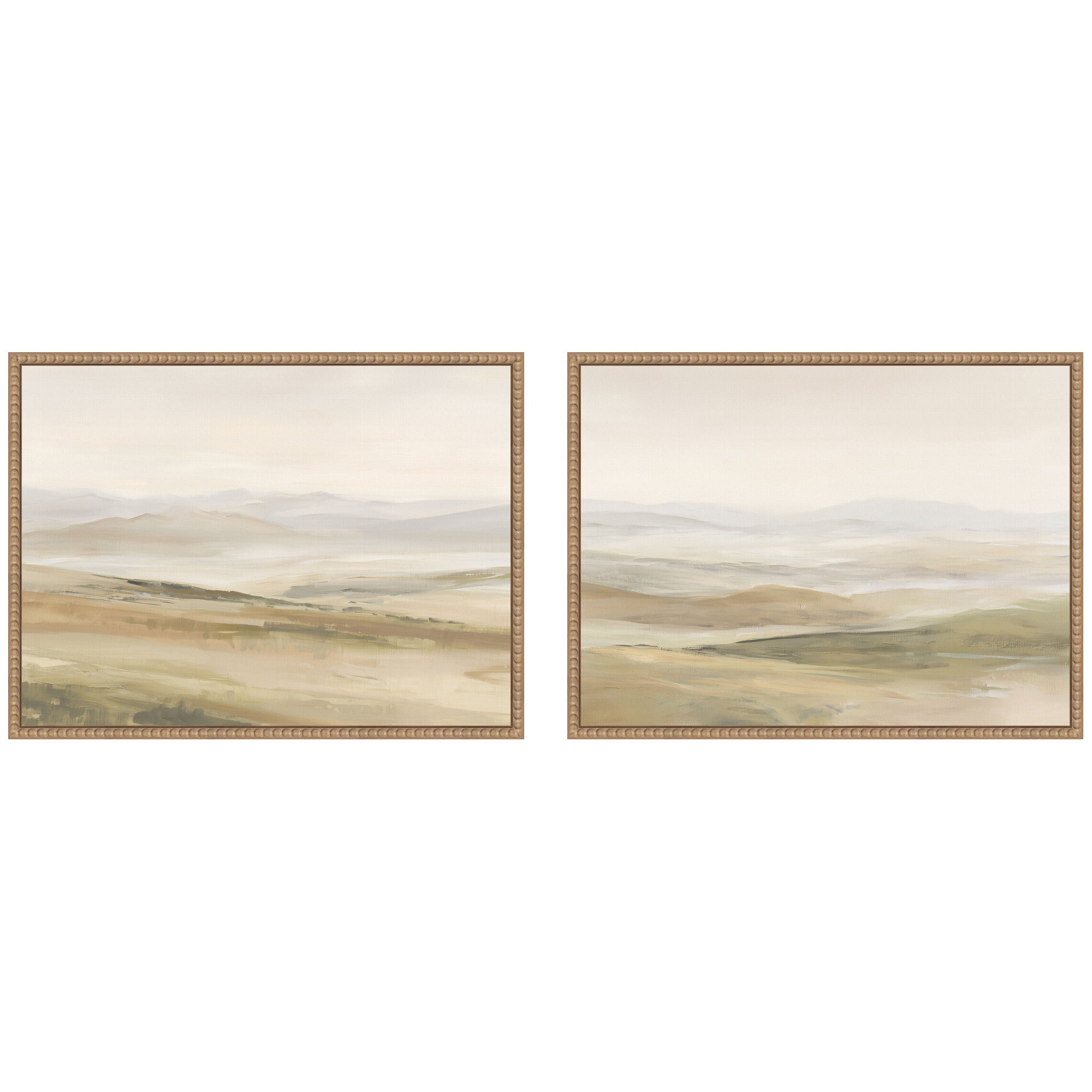 Art Set 2 Piece Set 18x24 Sylvie Beaded Rustic Natural 1
