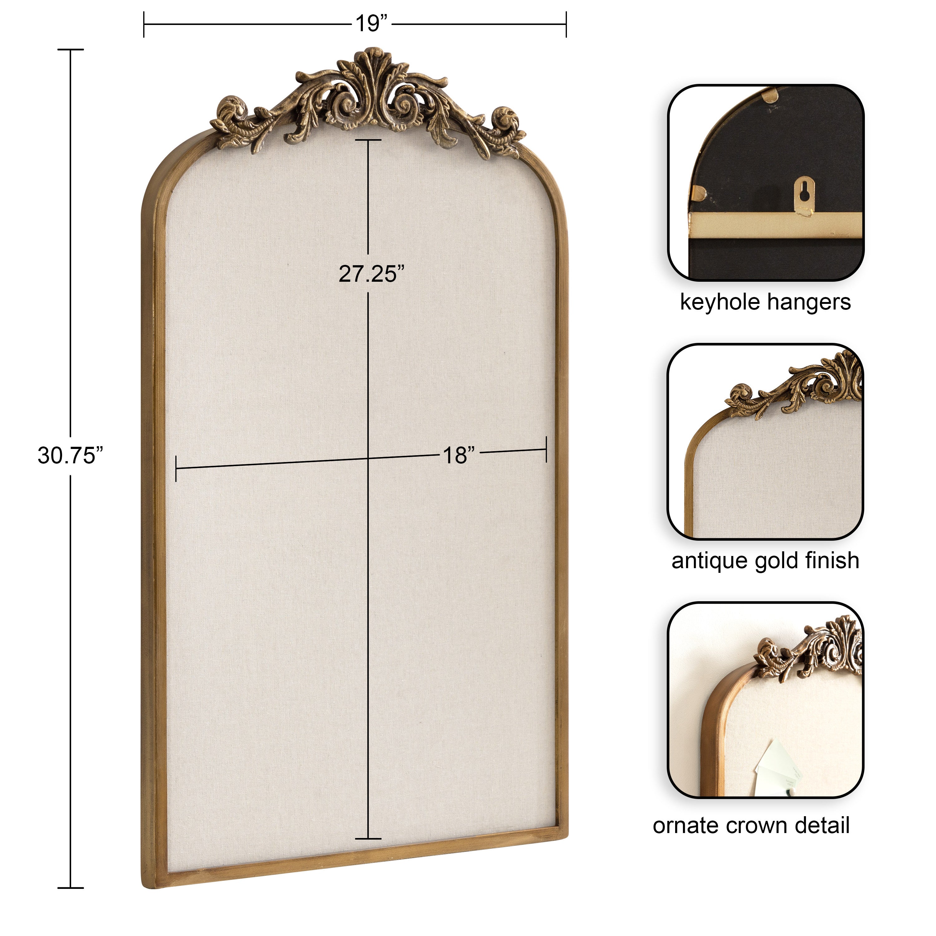 Pinboard Gold 19x31 5