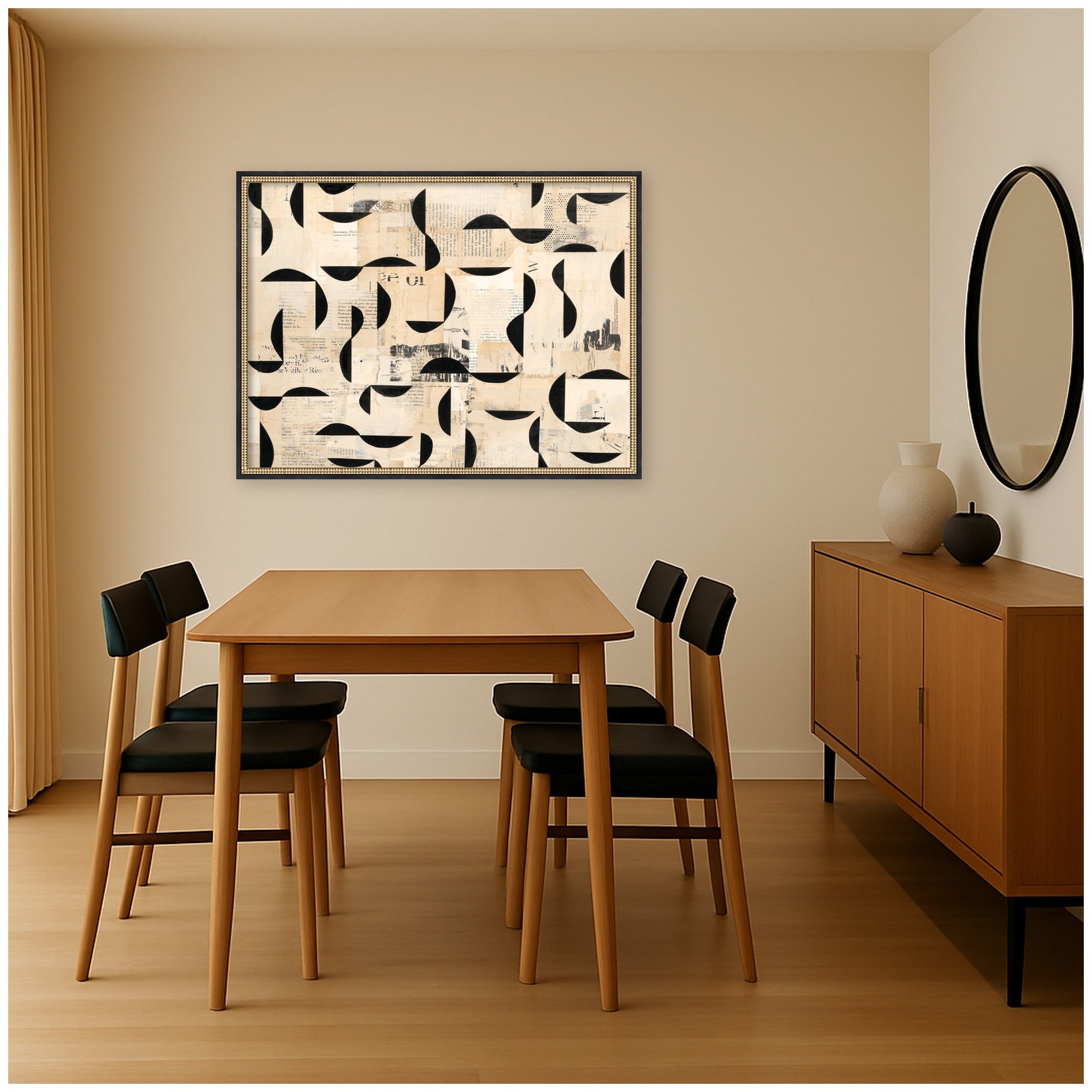 Half Moon Bay  by Felicia Dadak Framed Mounted Canvas Wall Art Print