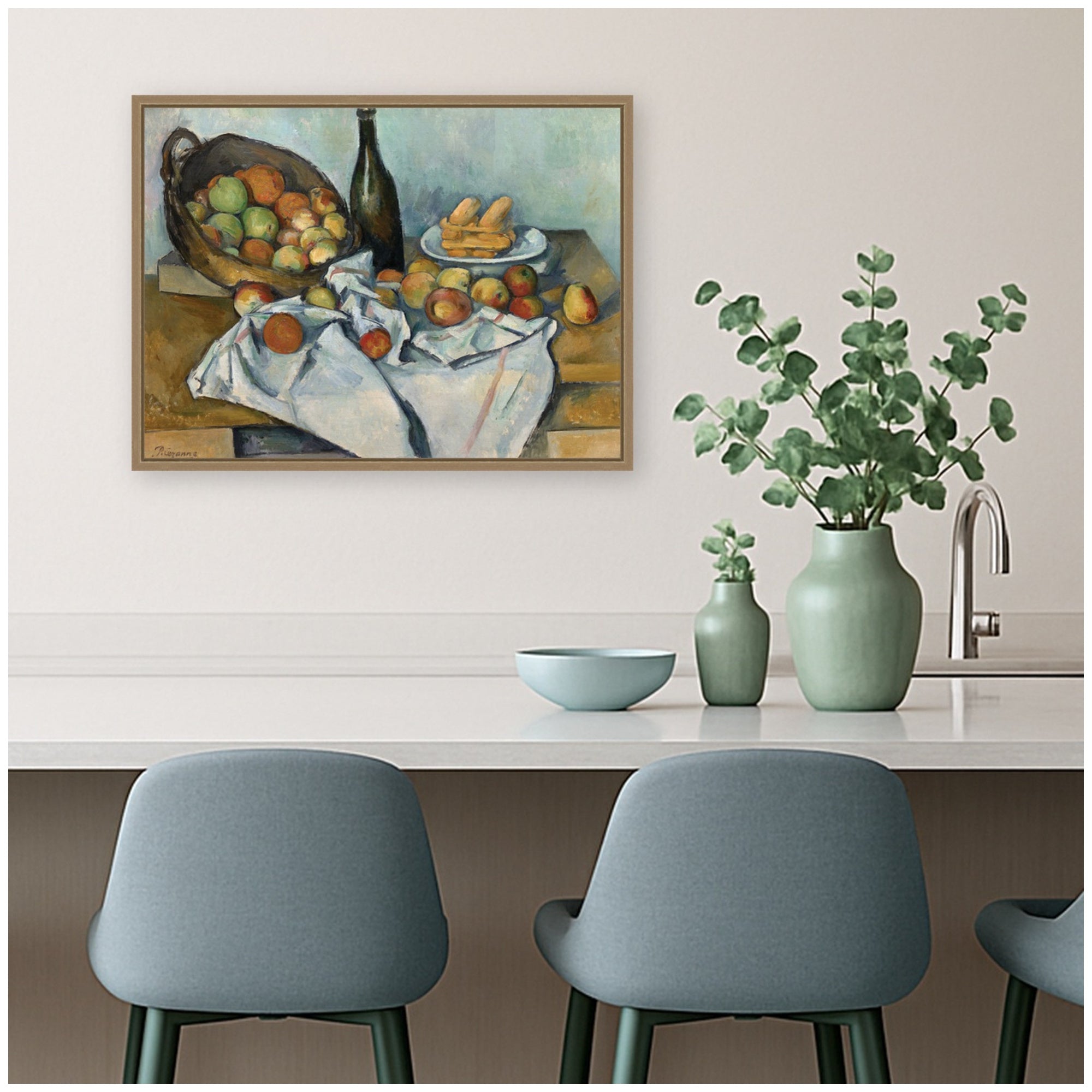 Framed Canvas 24x18 Sylvie Dark Gold 6