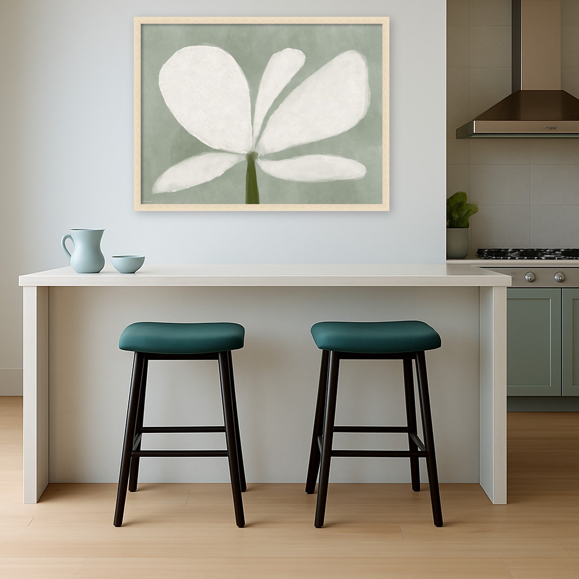 Mounted Canvas 38x29 Woodgrain Stripe Blonde 6