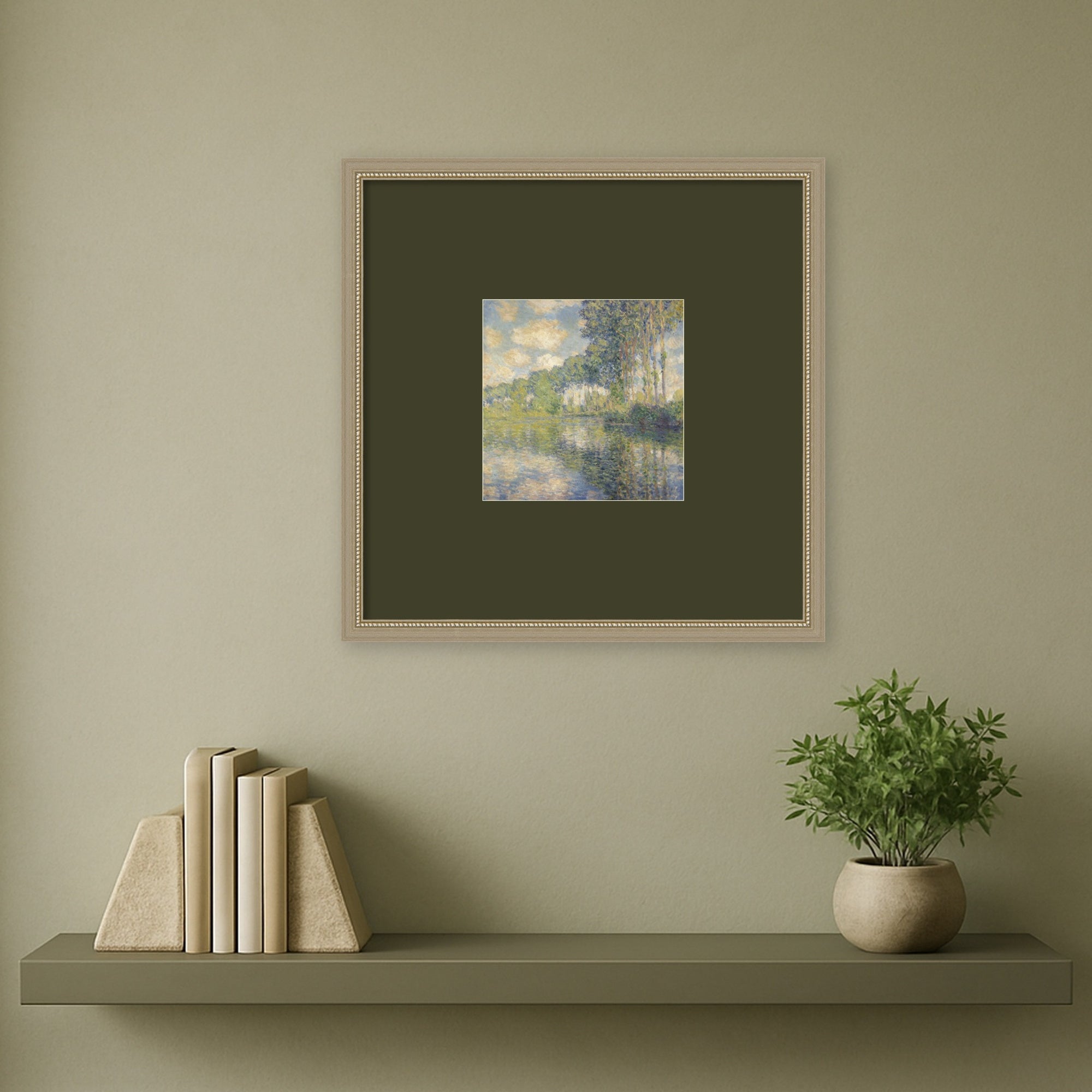 Framed Art 26x26 Belmont Distress Silver 7