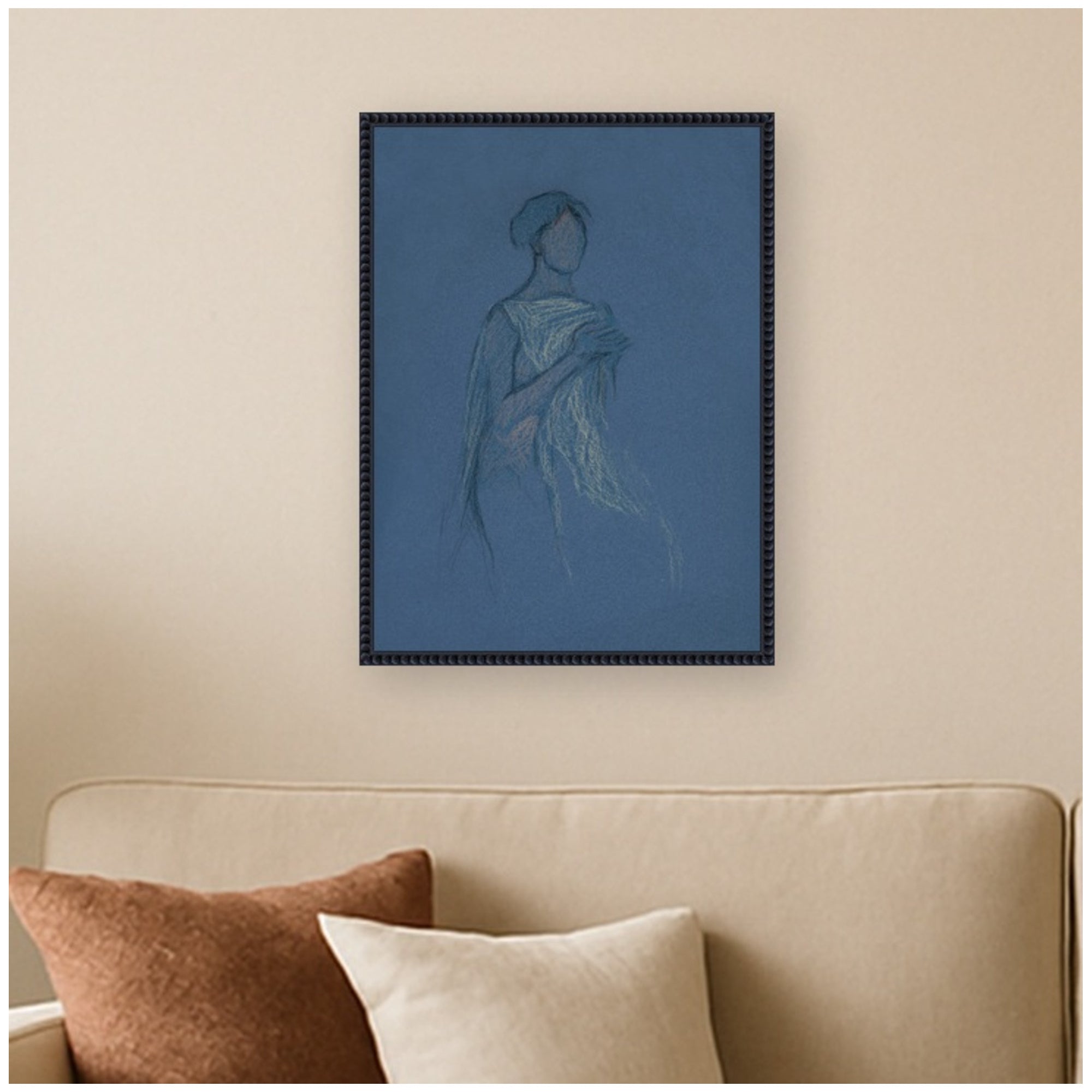 Framed Canvas 18x24 Sylvie Beaded Black 6