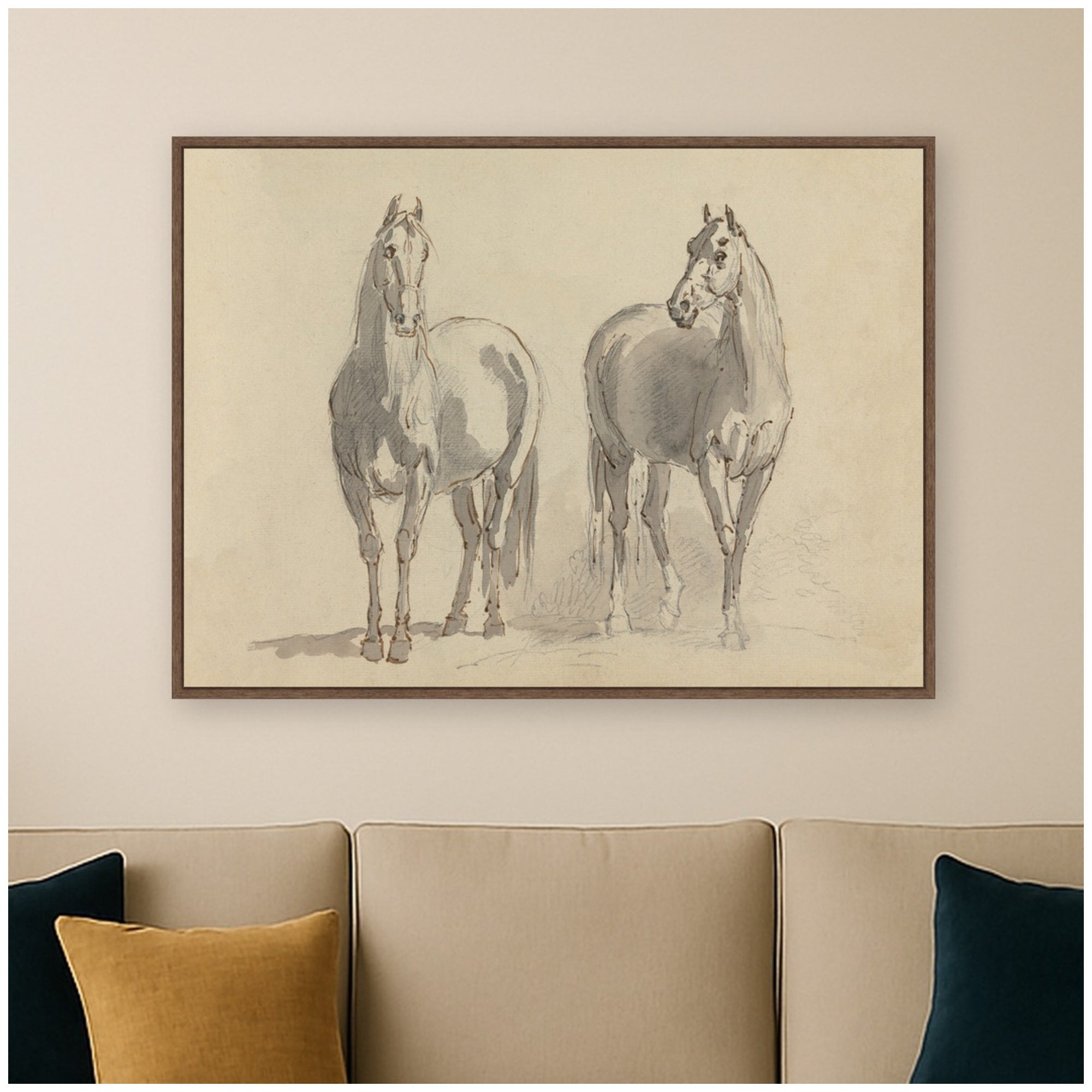 Framed Canvas 38x28 Sylvie Walnut 6