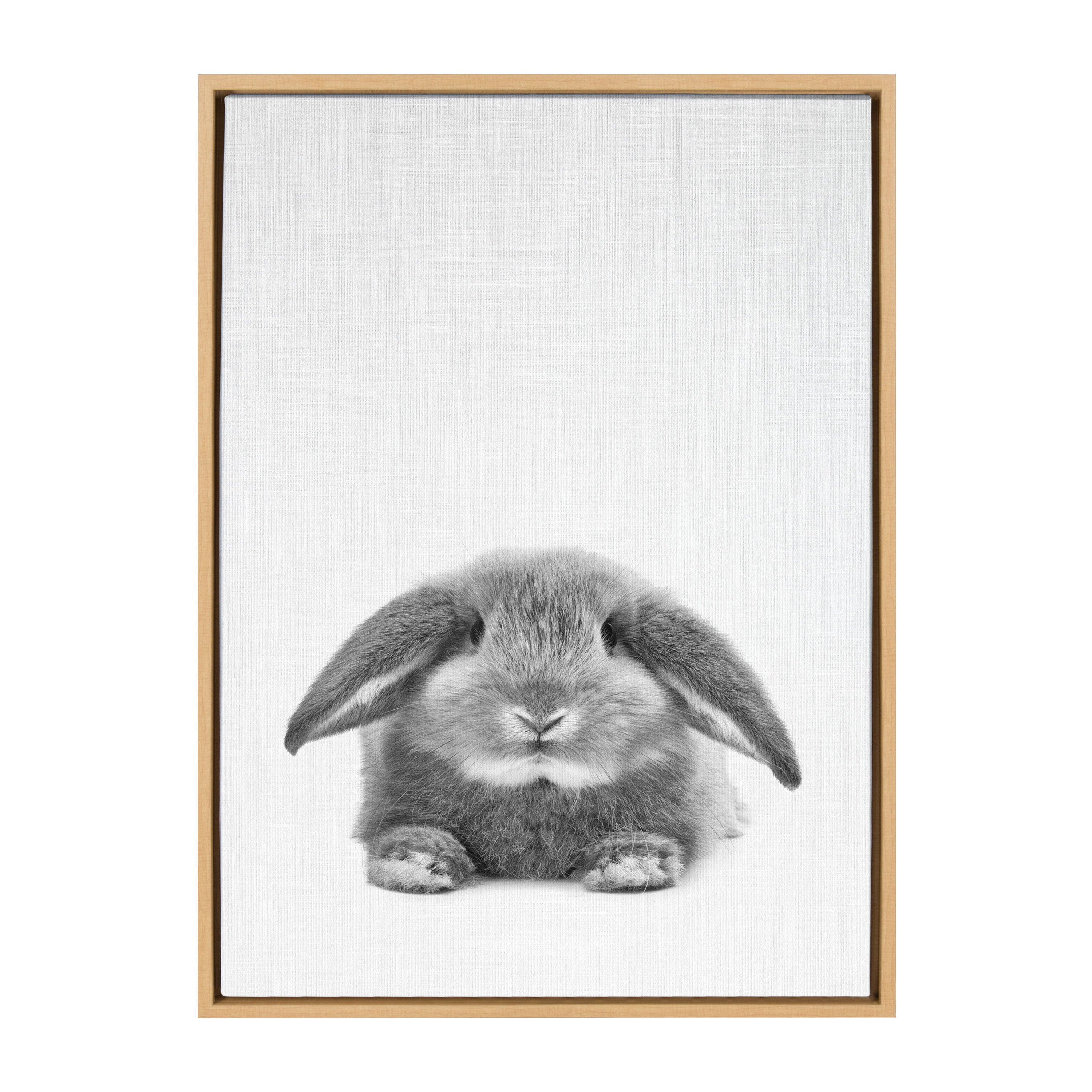 Sylvie Rabbit Framed Canvas by Simon Te of Tai Prints