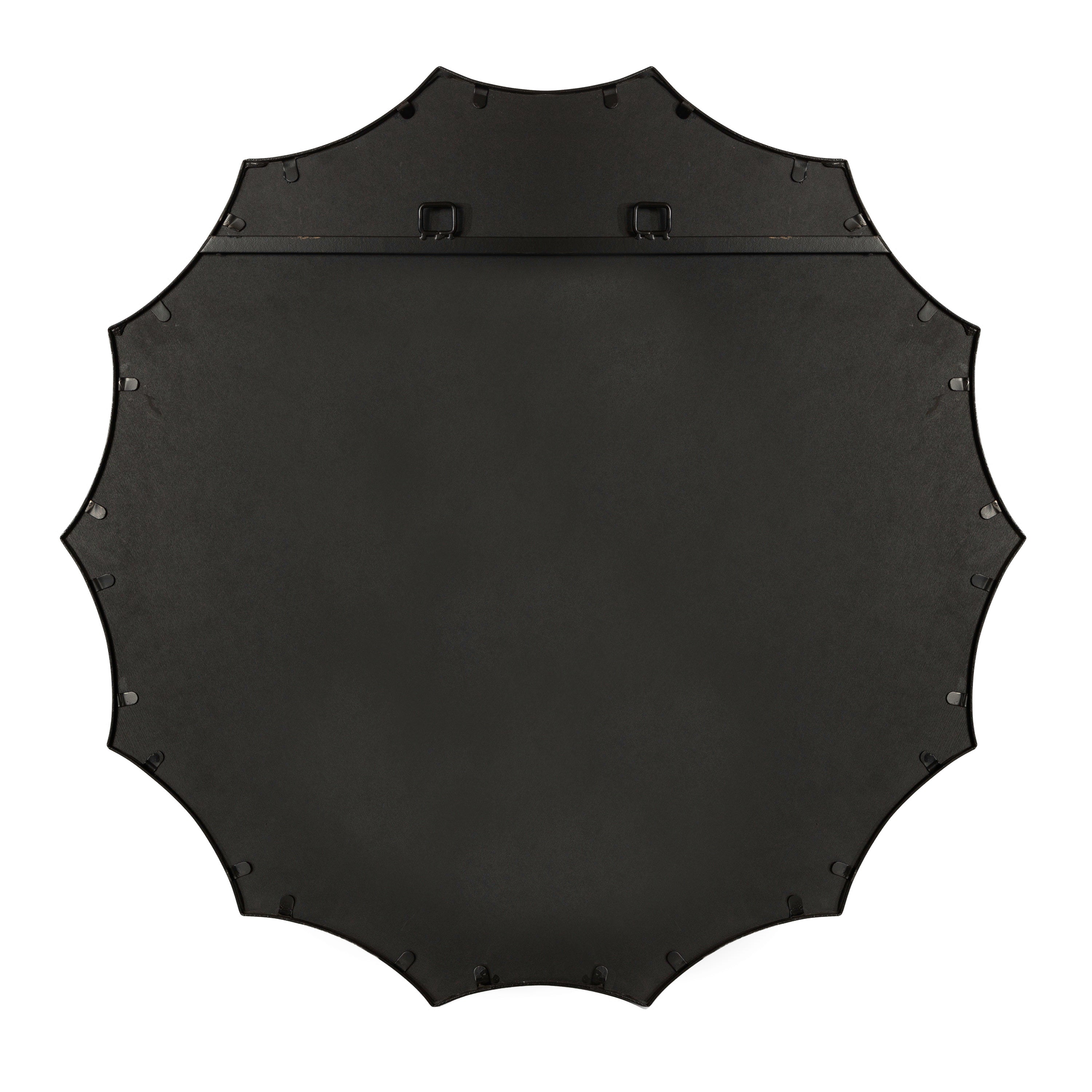 Lalina Scalloped Round Framed Accent Mirror