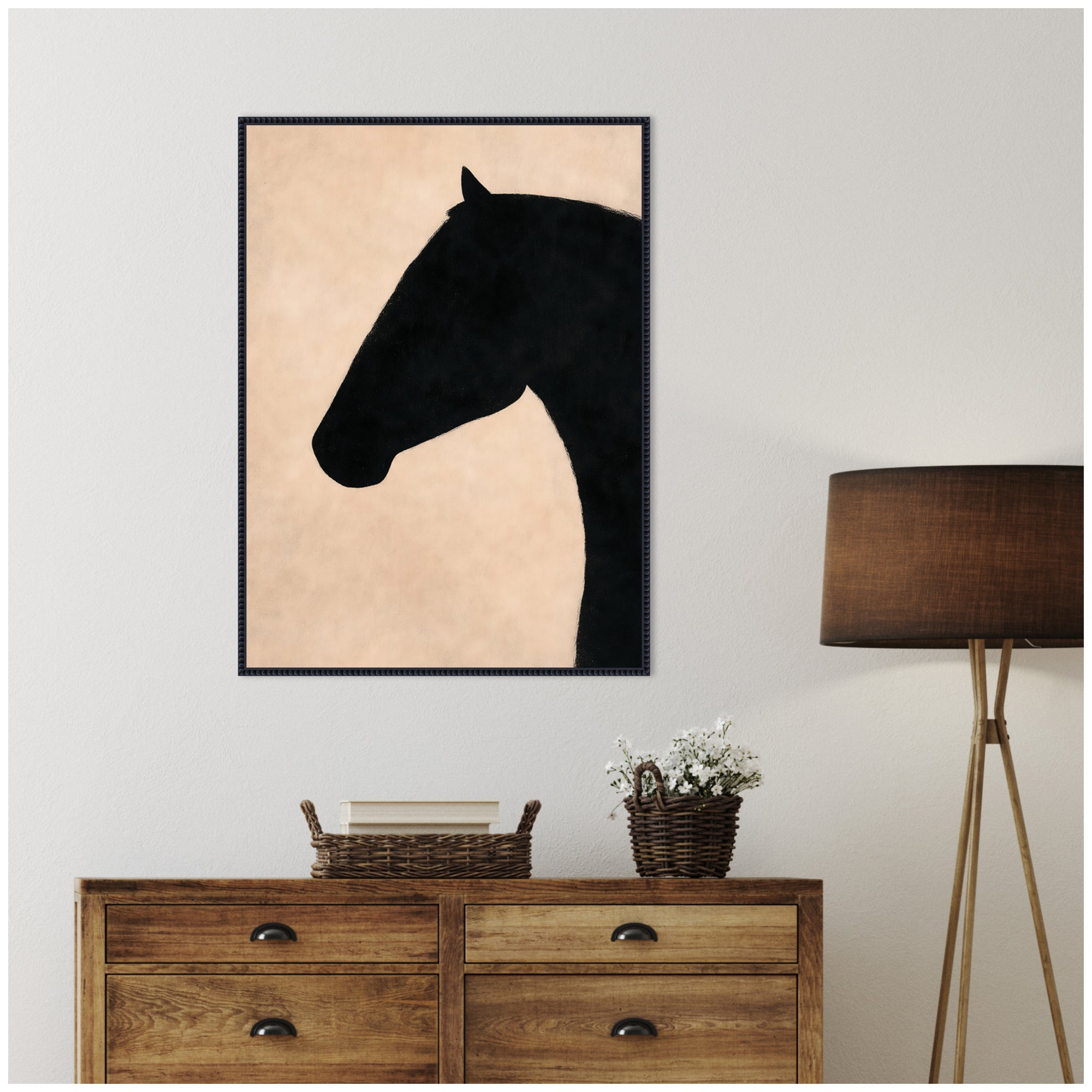 Framed Canvas 28x38 Sylvie Beaded Black 7