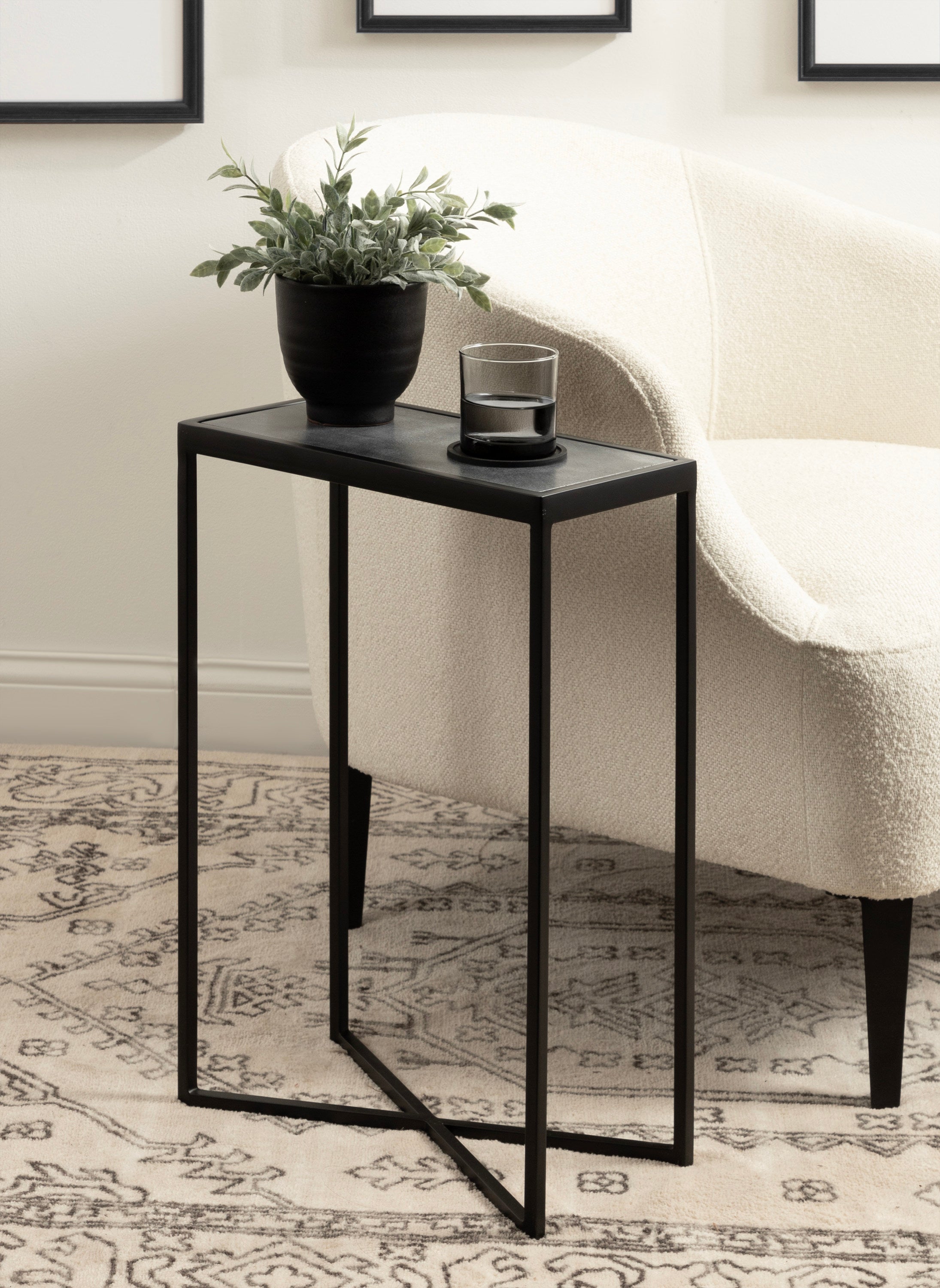 Side Table Black 16x8x24 6