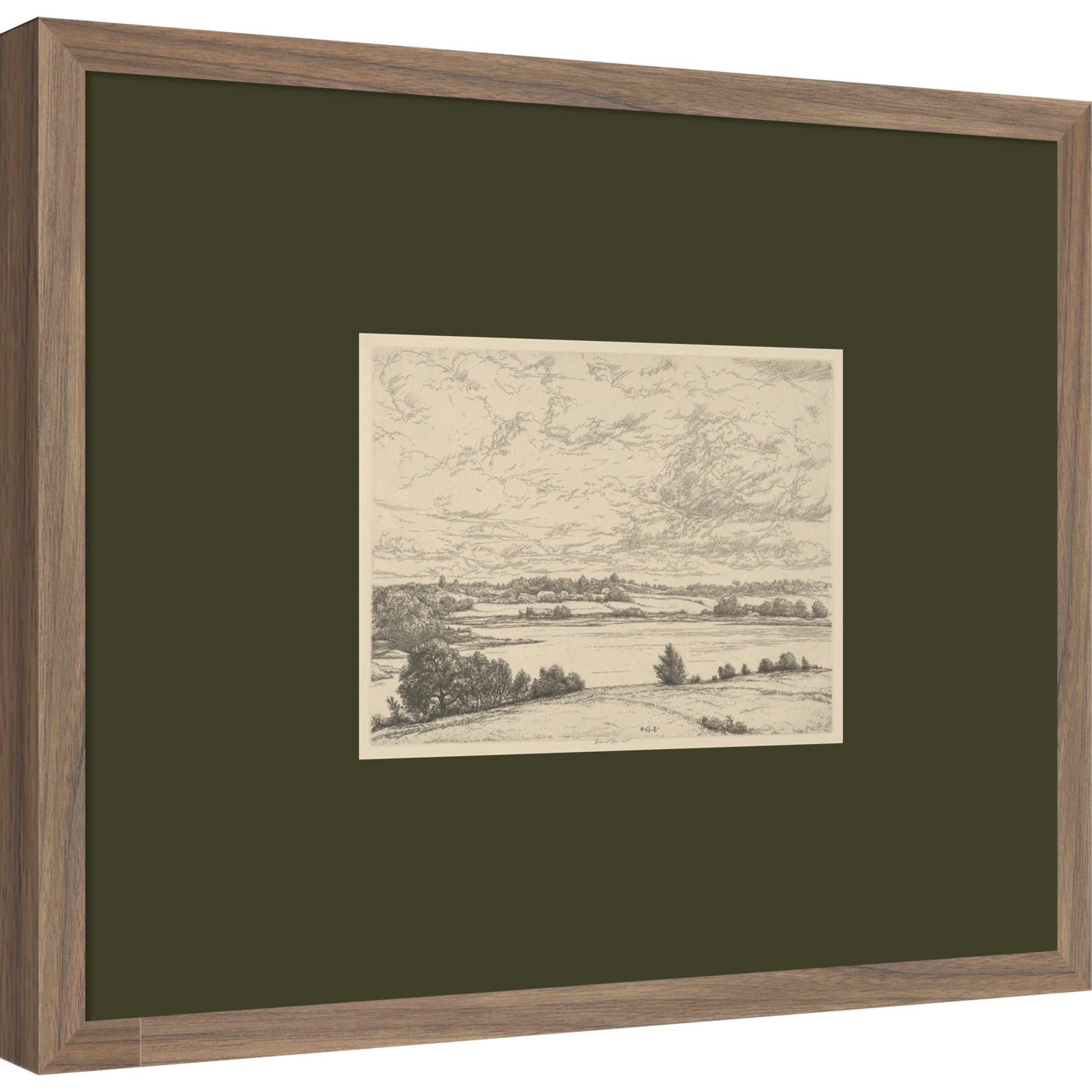 Framed Art Svelte Walnut 21x17 1