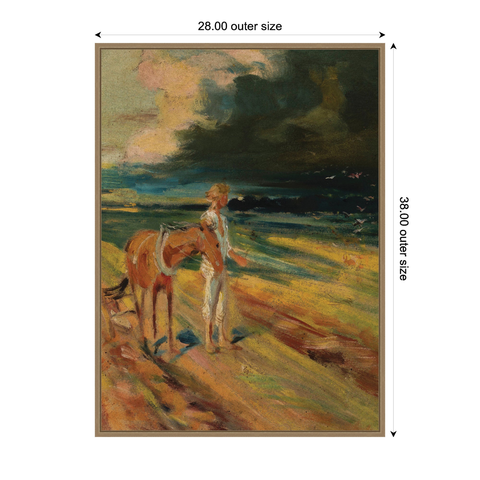 Framed Canvas 28x38 Sylvie Dark Gold 2