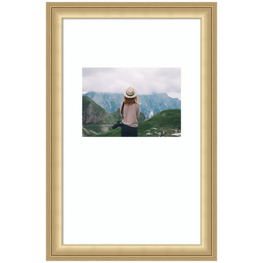 Wall Frame Florence Gold 10x16 matted to 5x7 1