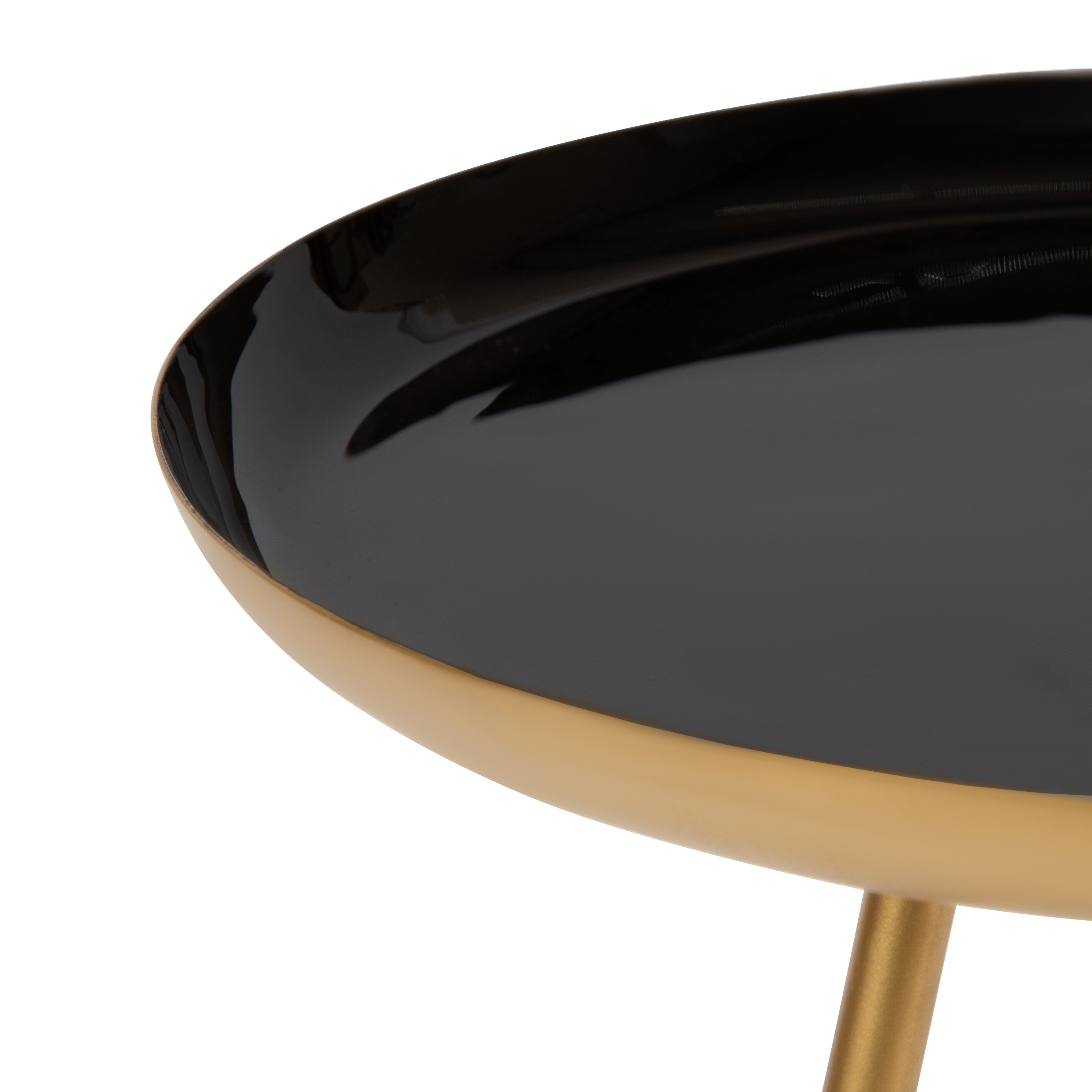 Side Table 15x15x22.5 Black Gold 4